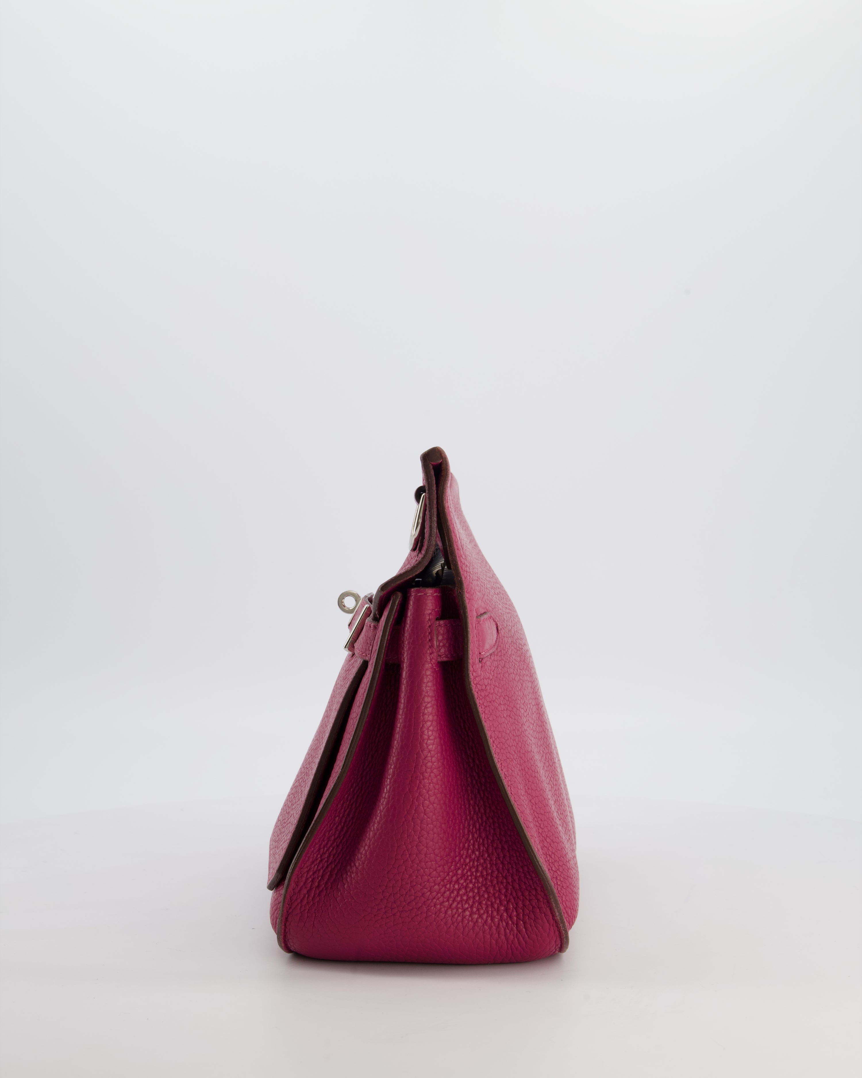 Hermès Jypsiere 28 Bag in Tosca Clemence Leather with Palladium Hardware