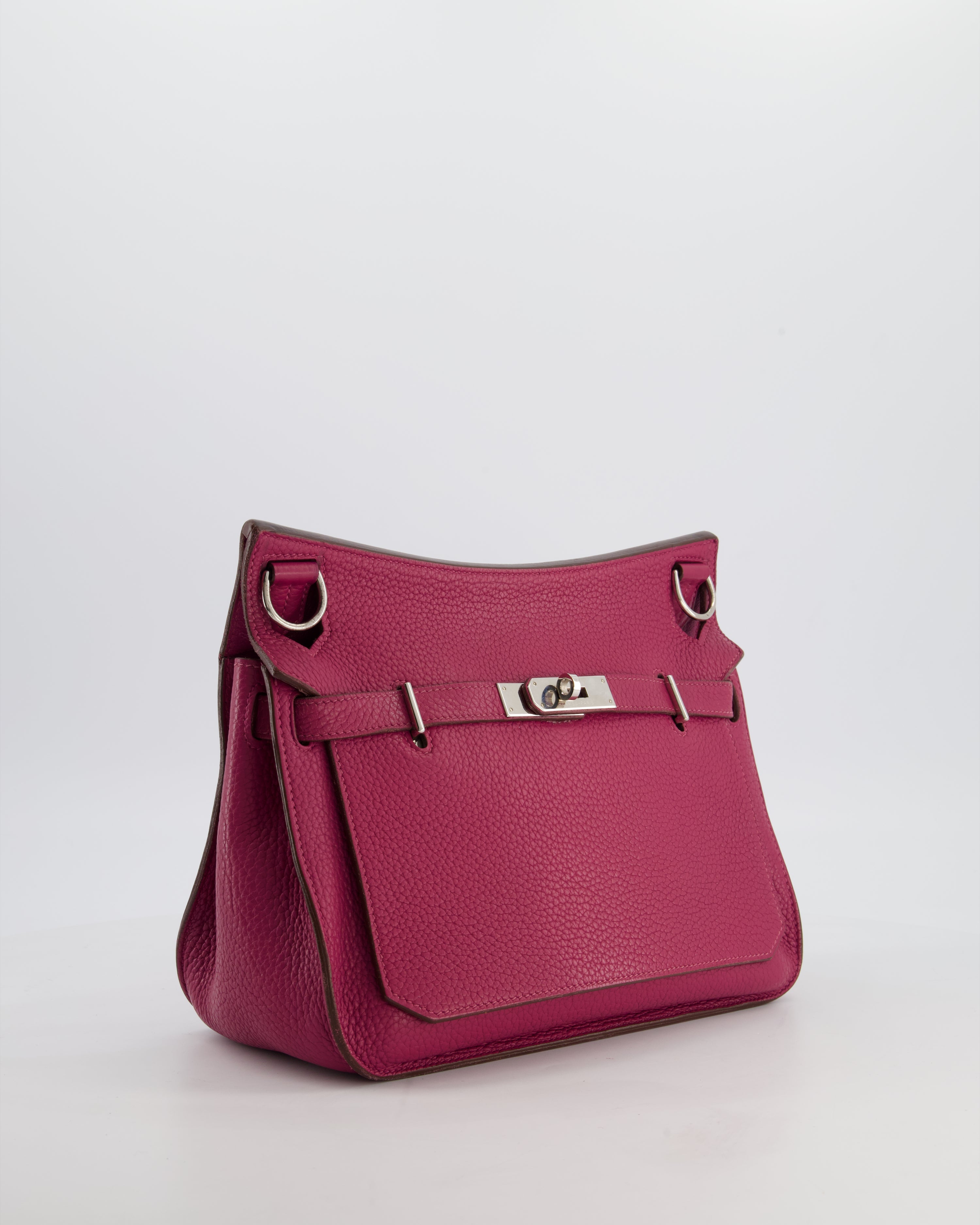Hermès Jypsiere 28 Bag in Tosca Clemence Leather with Palladium Hardware