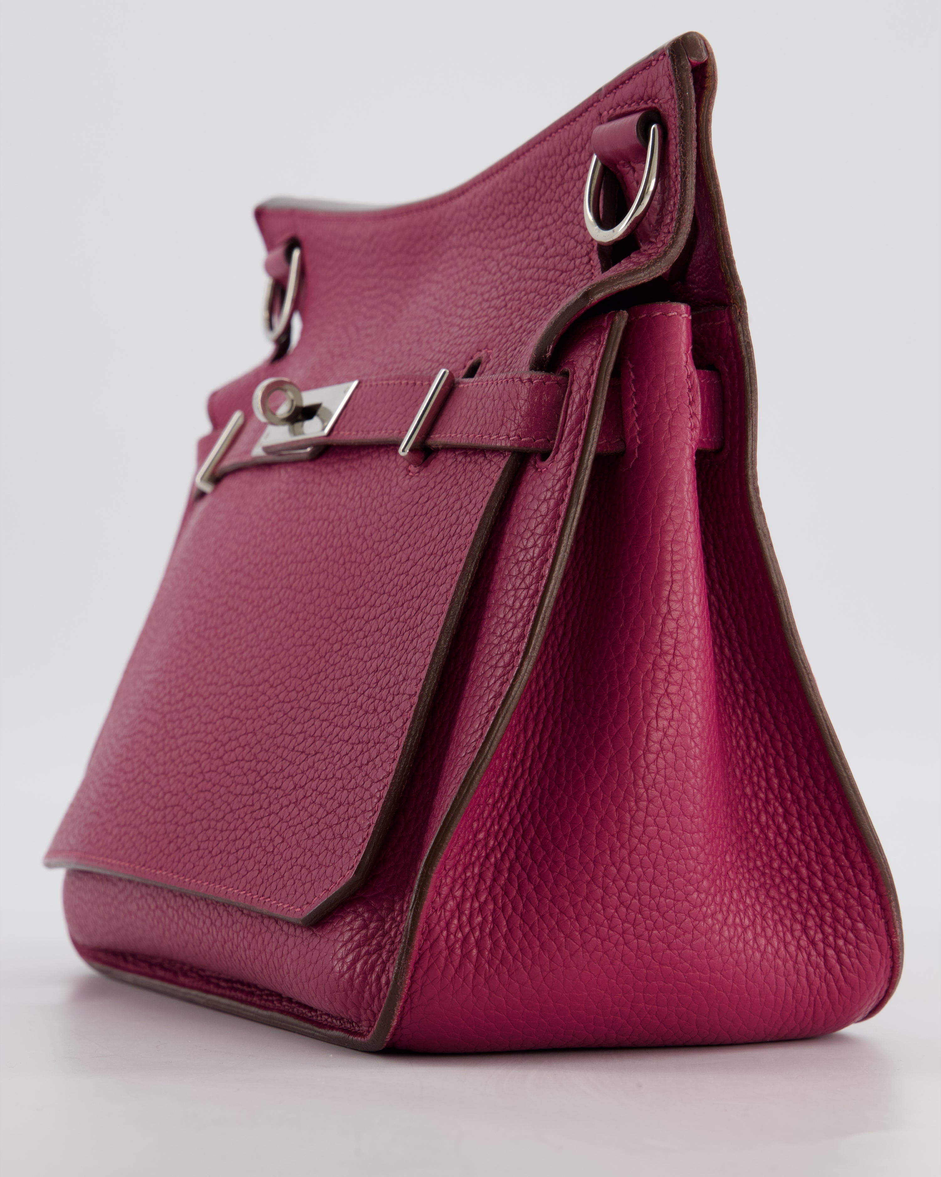 Hermès Jypsiere 28 Bag in Tosca Clemence Leather with Palladium Hardware