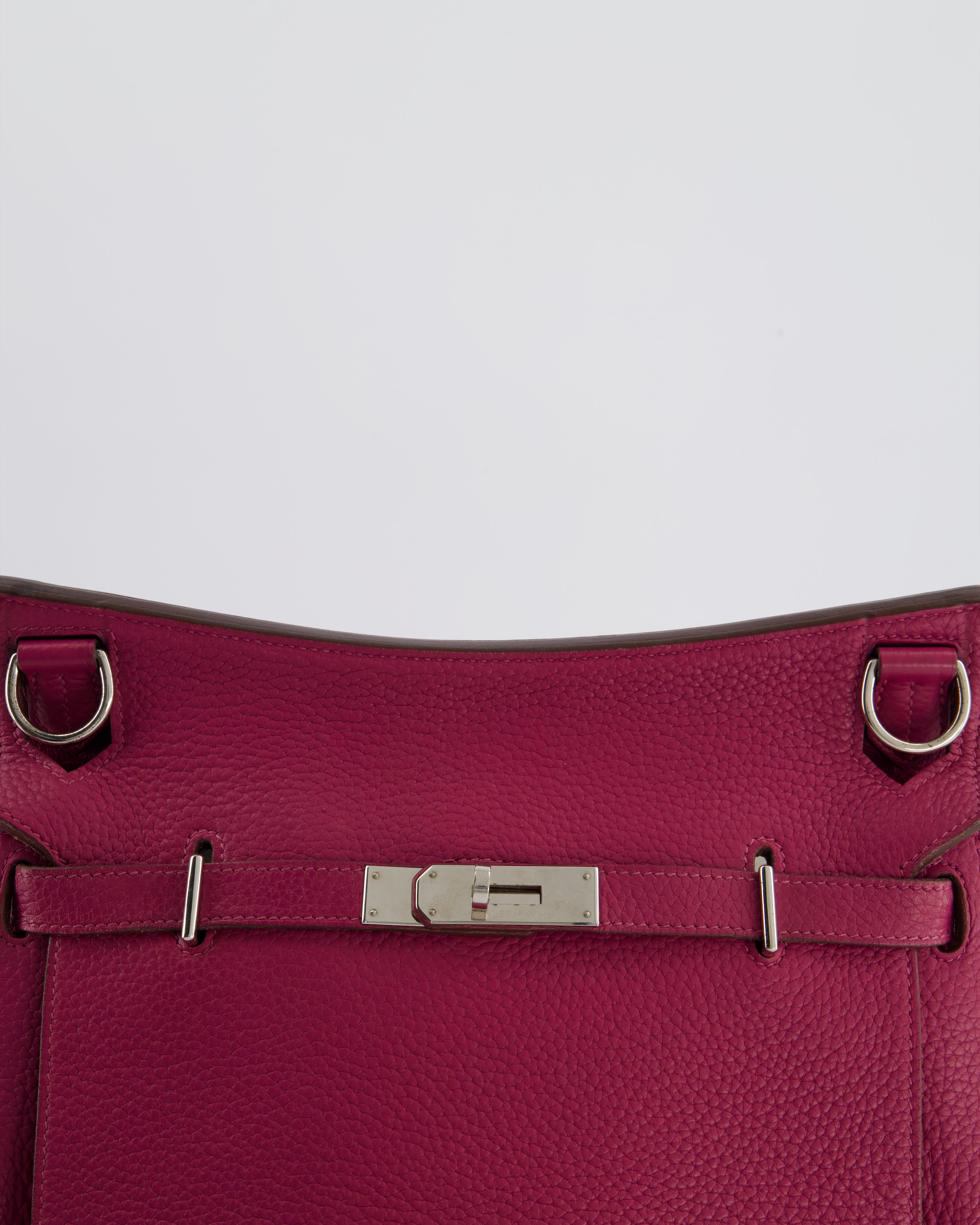 Hermès Jypsiere 28 Bag in Tosca Clemence Leather with Palladium Hardware