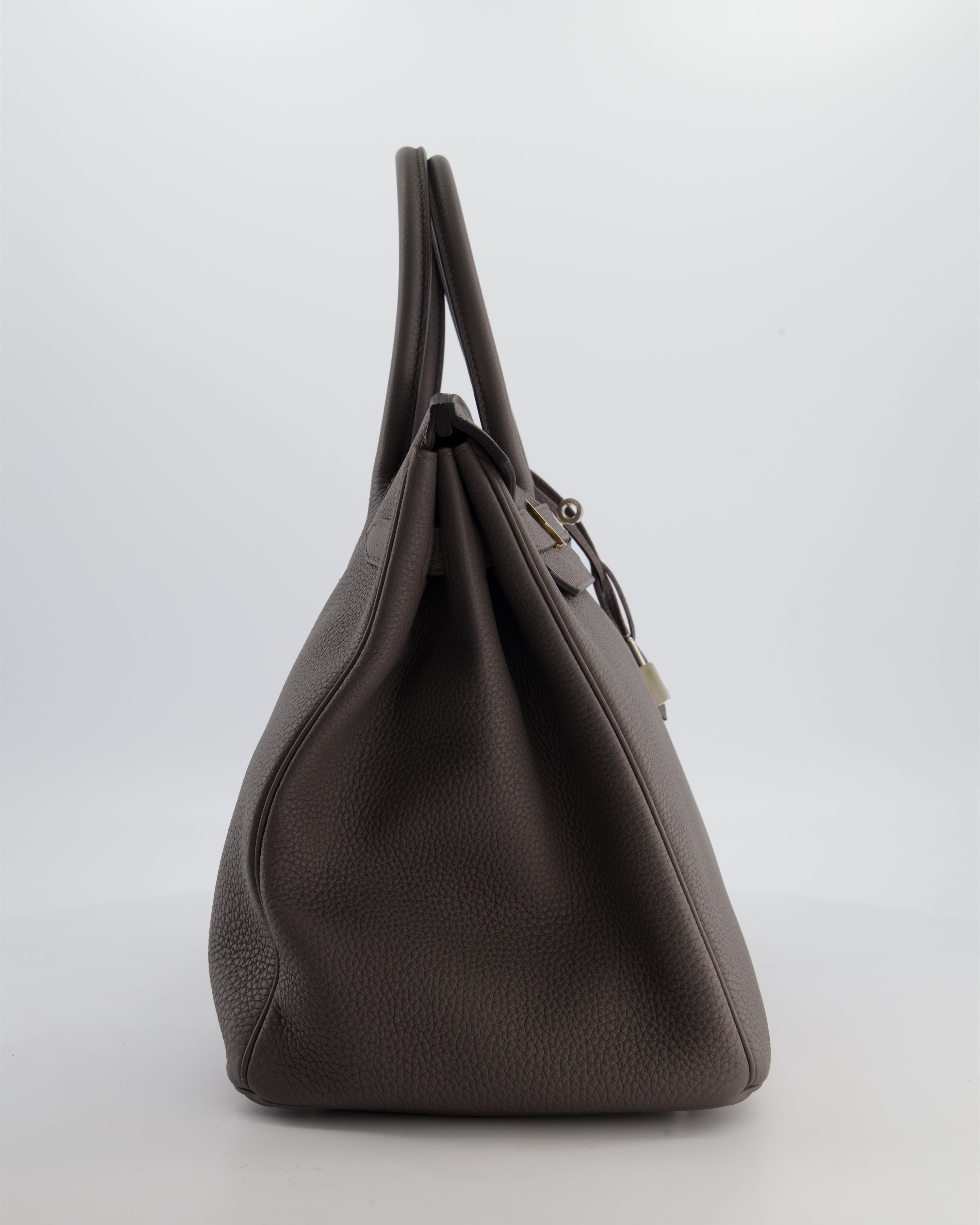 Hermès Birkin 35 Retourne Bag in Gris Etain Togo Leather with Palladium Hardware