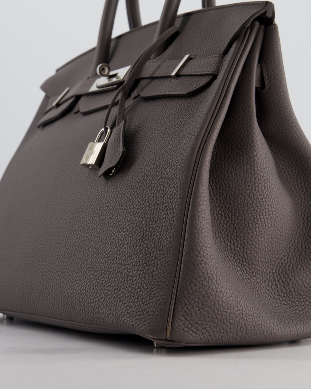 Hermès Birkin 35 Retourne Bag in Gris Etain Togo Leather with Palladium Hardware