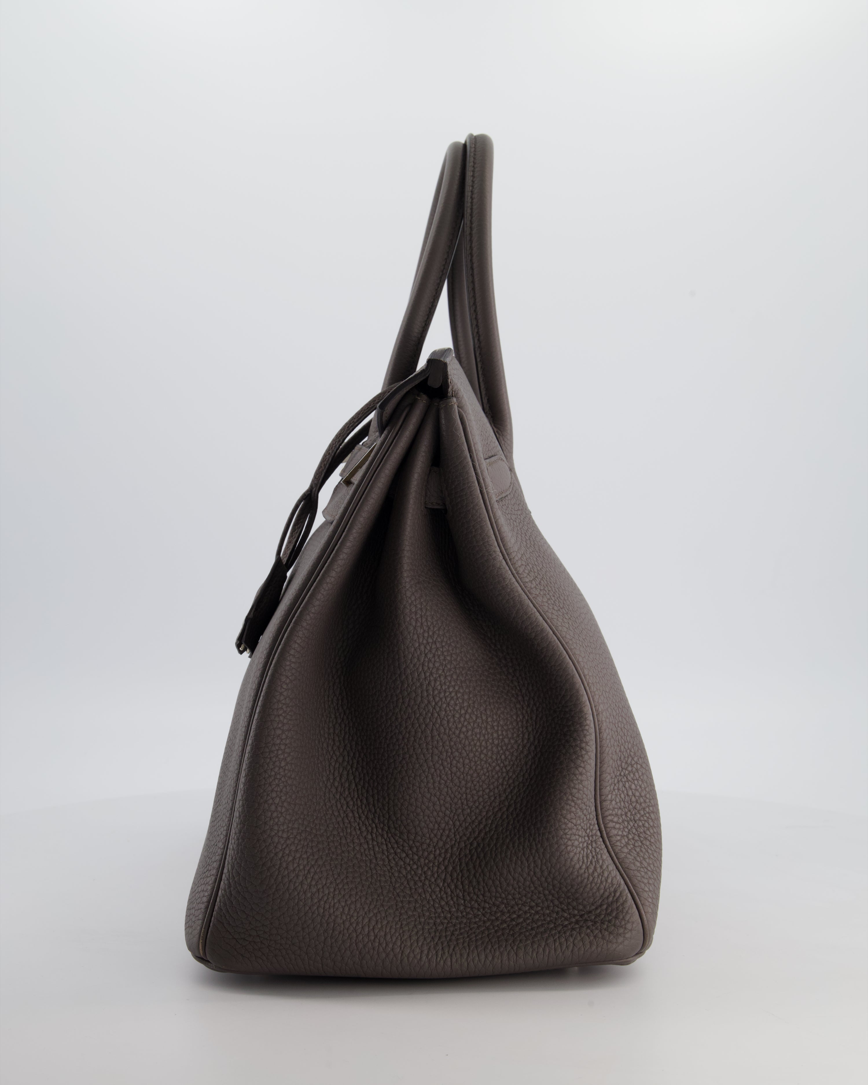 Hermès Birkin 35 Retourne Bag in Gris Etain Togo Leather with Palladium Hardware