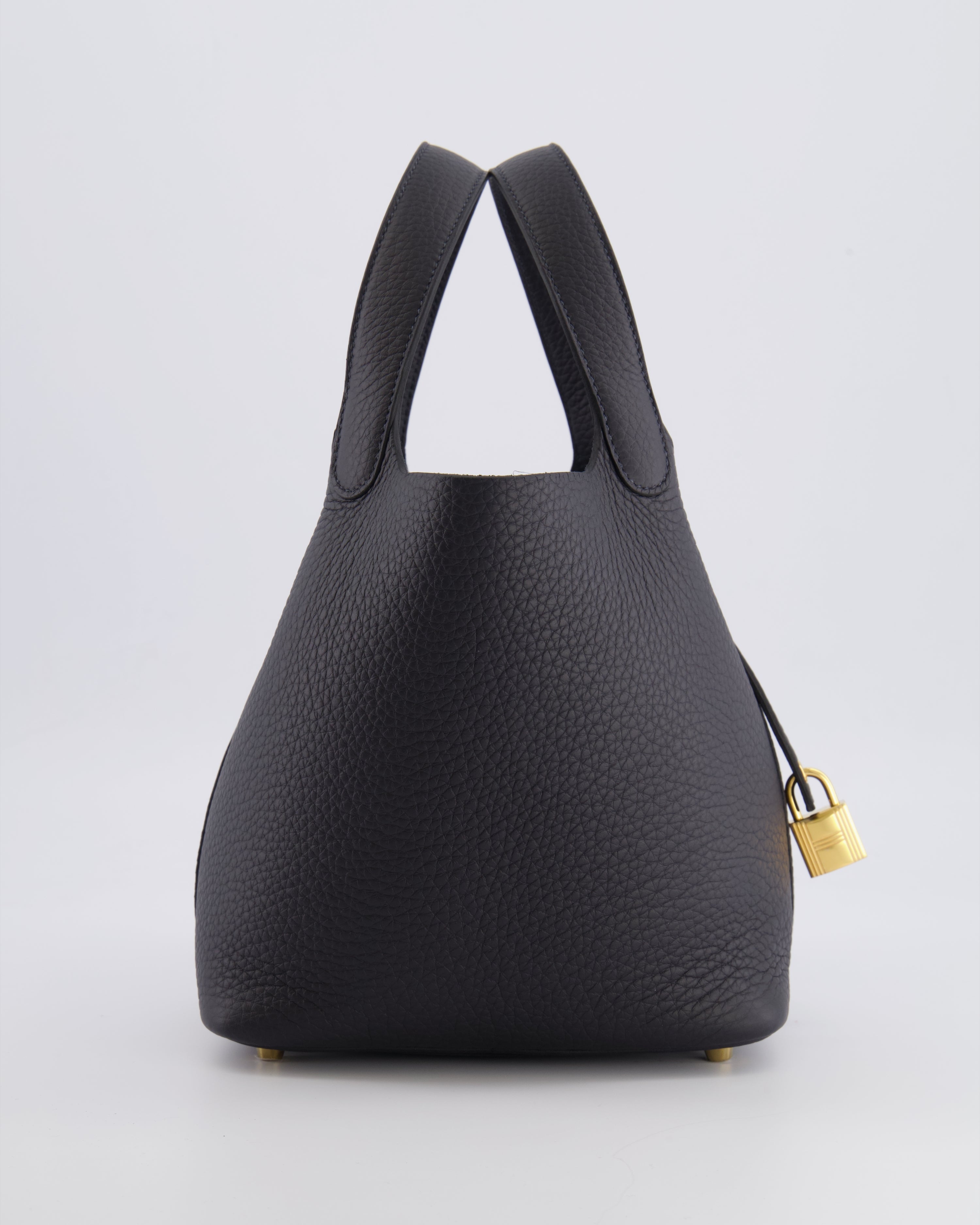 Hermès Picotin Lock 18 Bag in Caban Clemence Leather with Gold Hardware