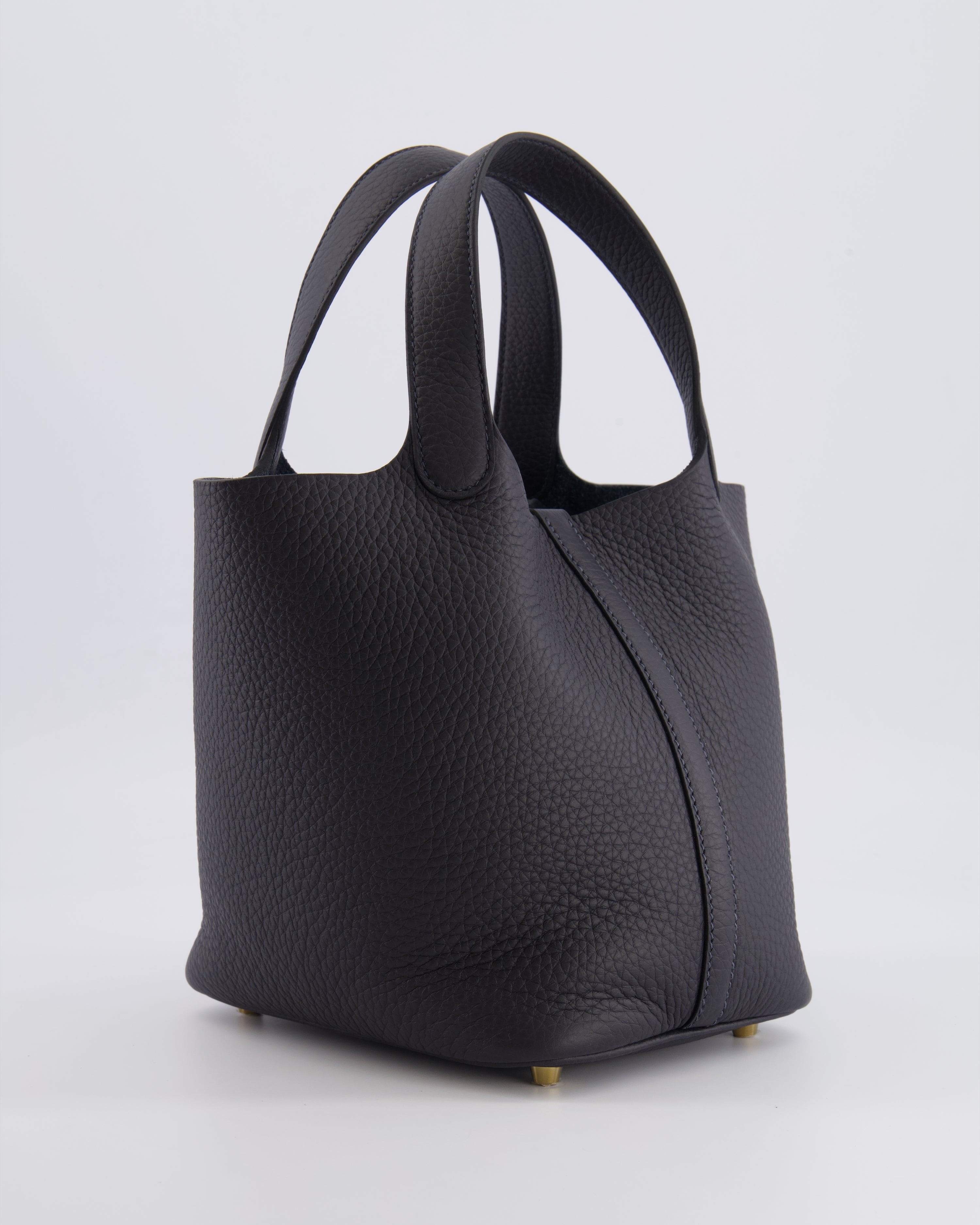 Hermès Picotin Lock 18 Bag in Caban Clemence Leather with Gold Hardware