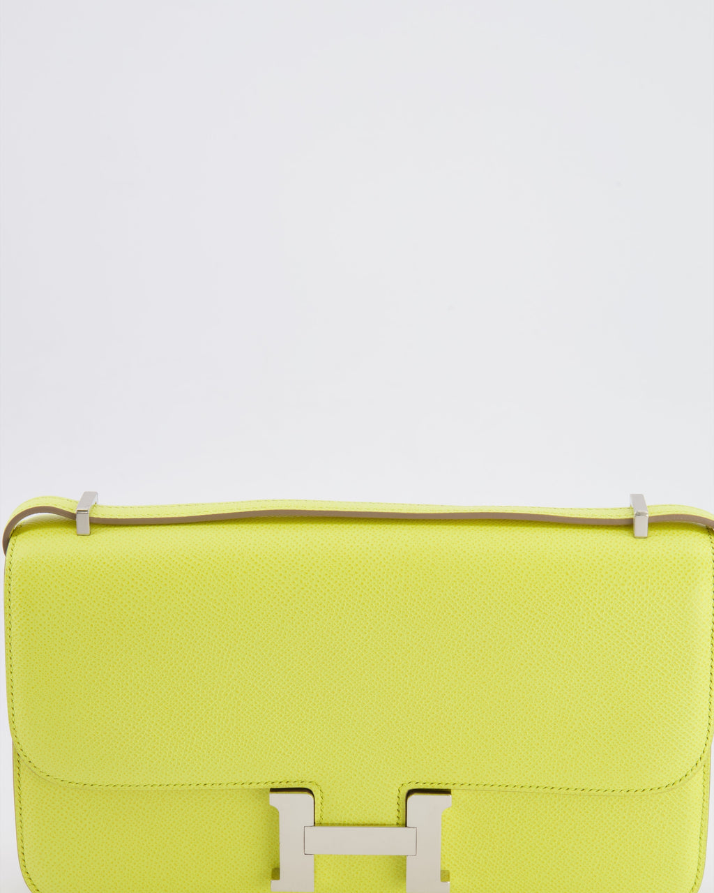 Hermès Constance Elan Bag in Jaune Soufre Epsom Leather with Palladium Hardware