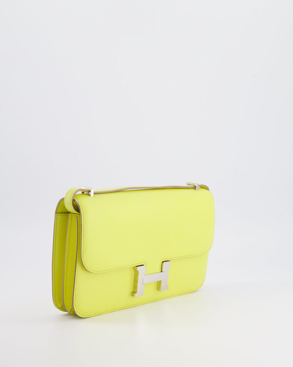 Hermès Constance Elan Bag in Jaune Soufre Epsom Leather with Palladium Hardware