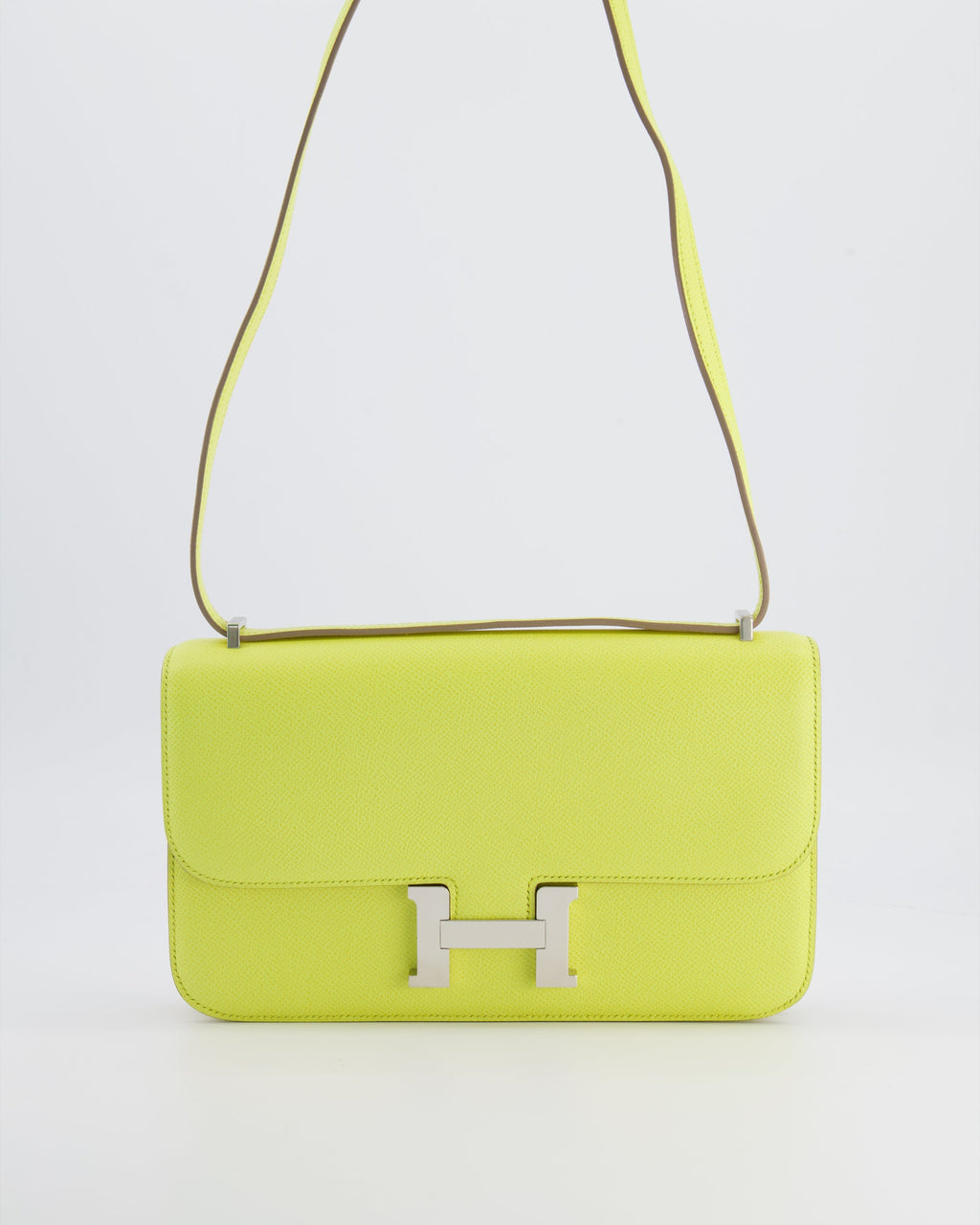 Hermès Constance Elan Bag in Jaune Soufre Epsom Leather with Palladium Hardware
