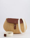 Hermès Panier de Pêche Wicker Bag in Osier, Gold Barenia Leather with Nata Canvas Strap and Palladium Hardware