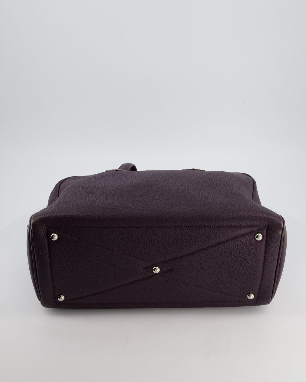Hermès Victoria II 35cm Bag in Raisin Clemence Leather with Palladium Hardware