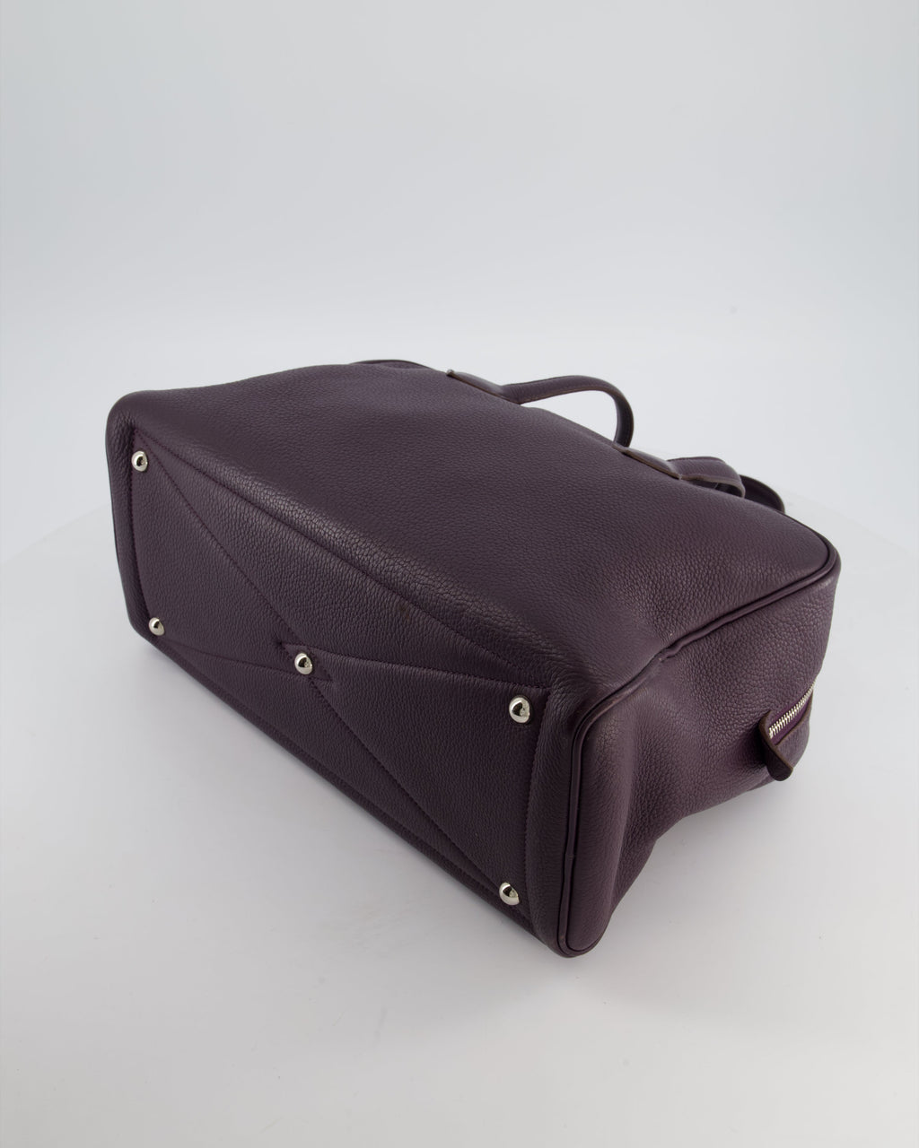Hermès Victoria II 35cm Bag in Raisin Clemence Leather with Palladium Hardware