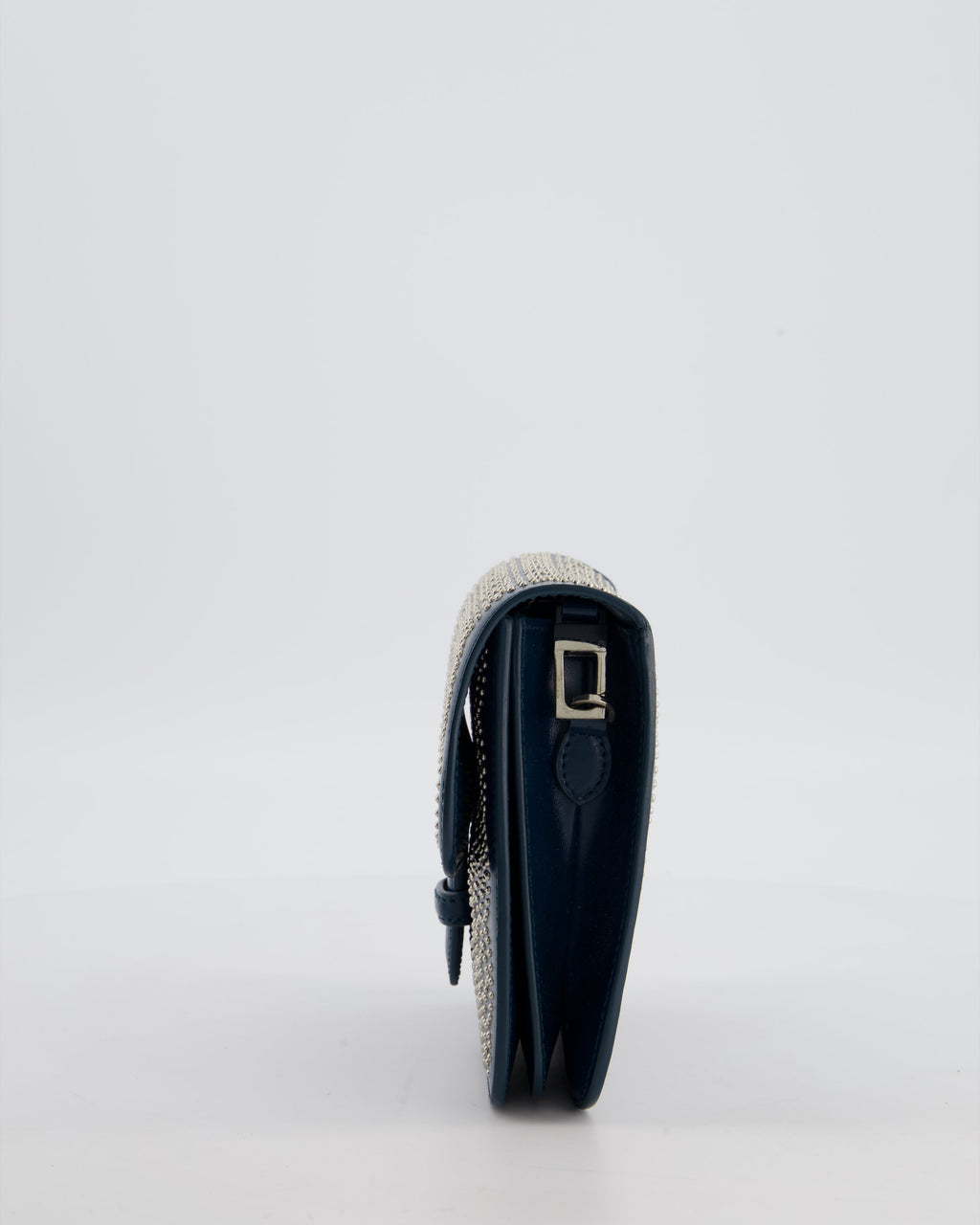 Alaïa Studded Leather Mini Shoulder Bag in Teal Leather with Silver Hardware