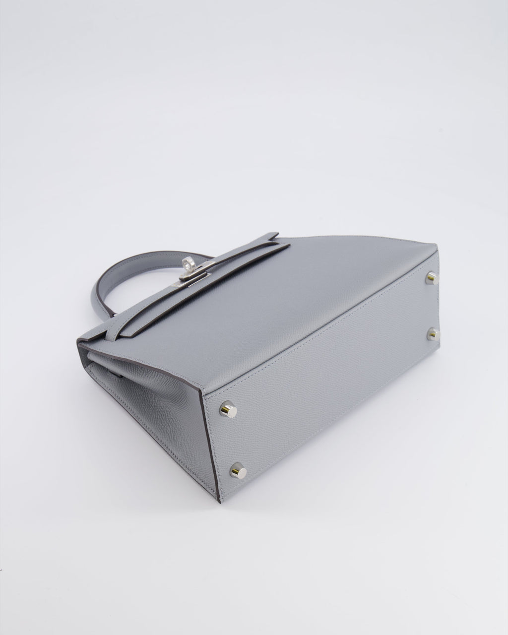 Hermès Kelly 25 Sellier Bag in Gris Pantin Epsom Leather with Palladium Hardware