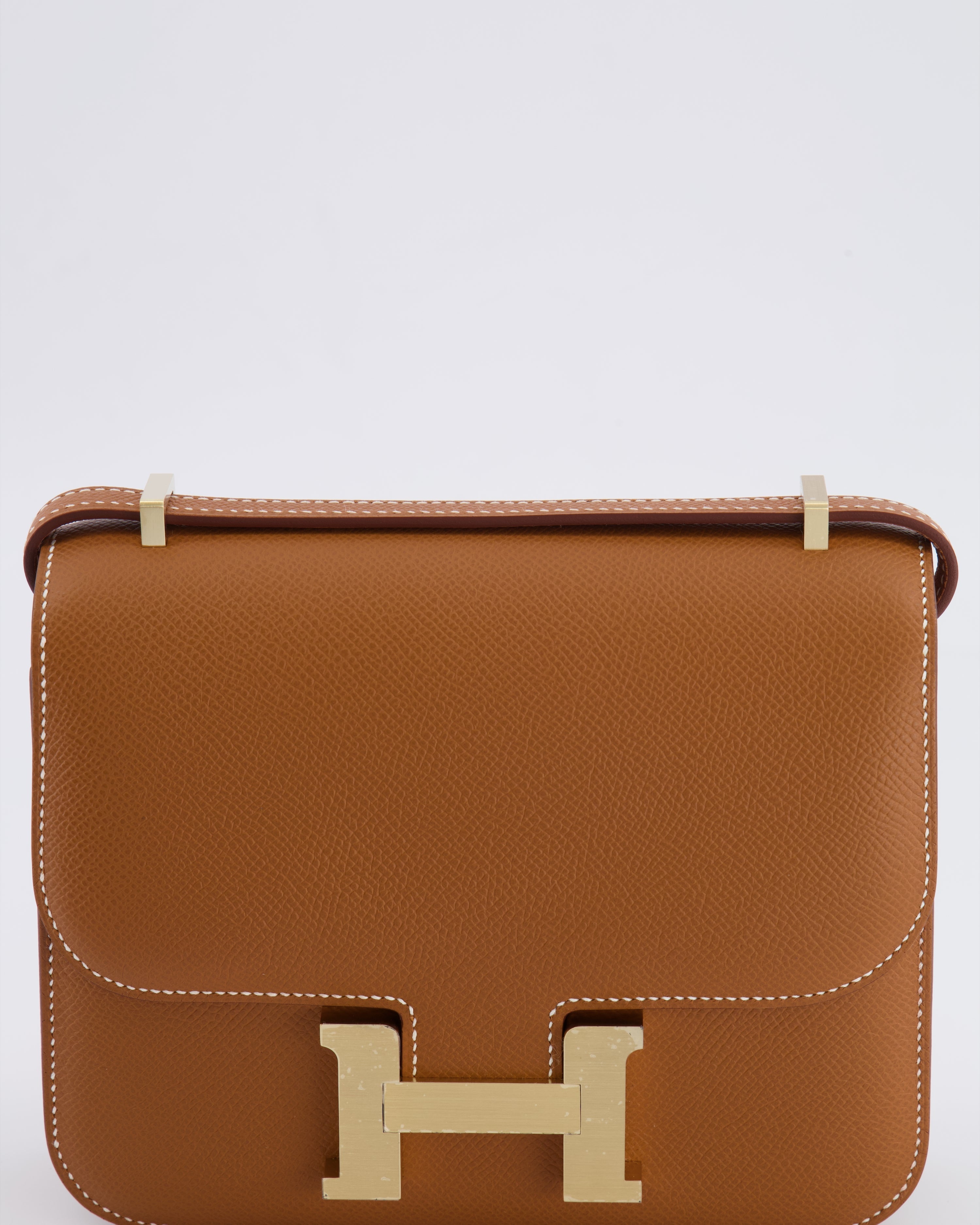 *Fire price “Hermès Constance III 18 Miroir Bag in Gold Epsom Leather with Brushed Permabrass Hardware
