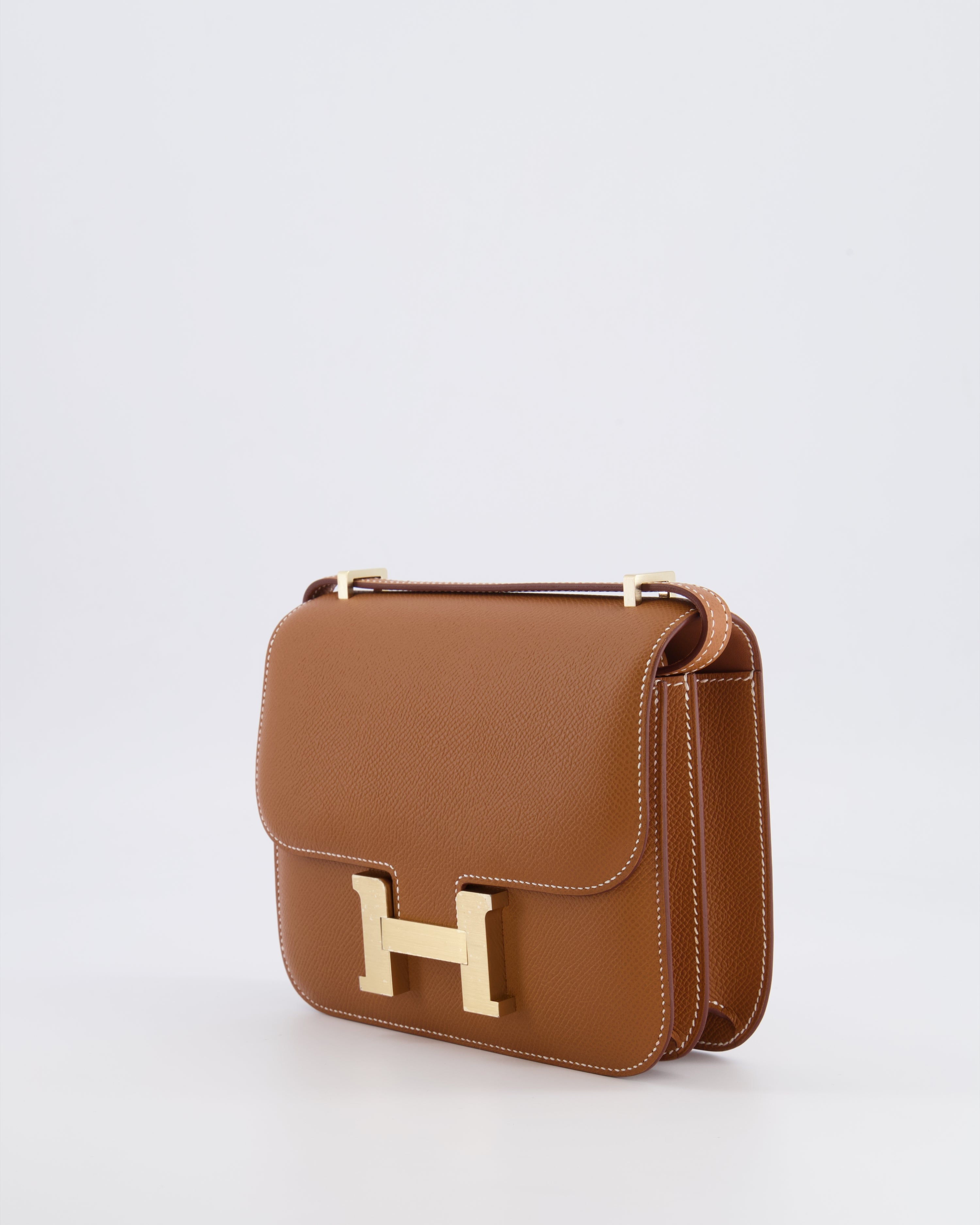 *Fire price “Hermès Constance III 18 Miroir Bag in Gold Epsom Leather with Brushed Permabrass Hardware
