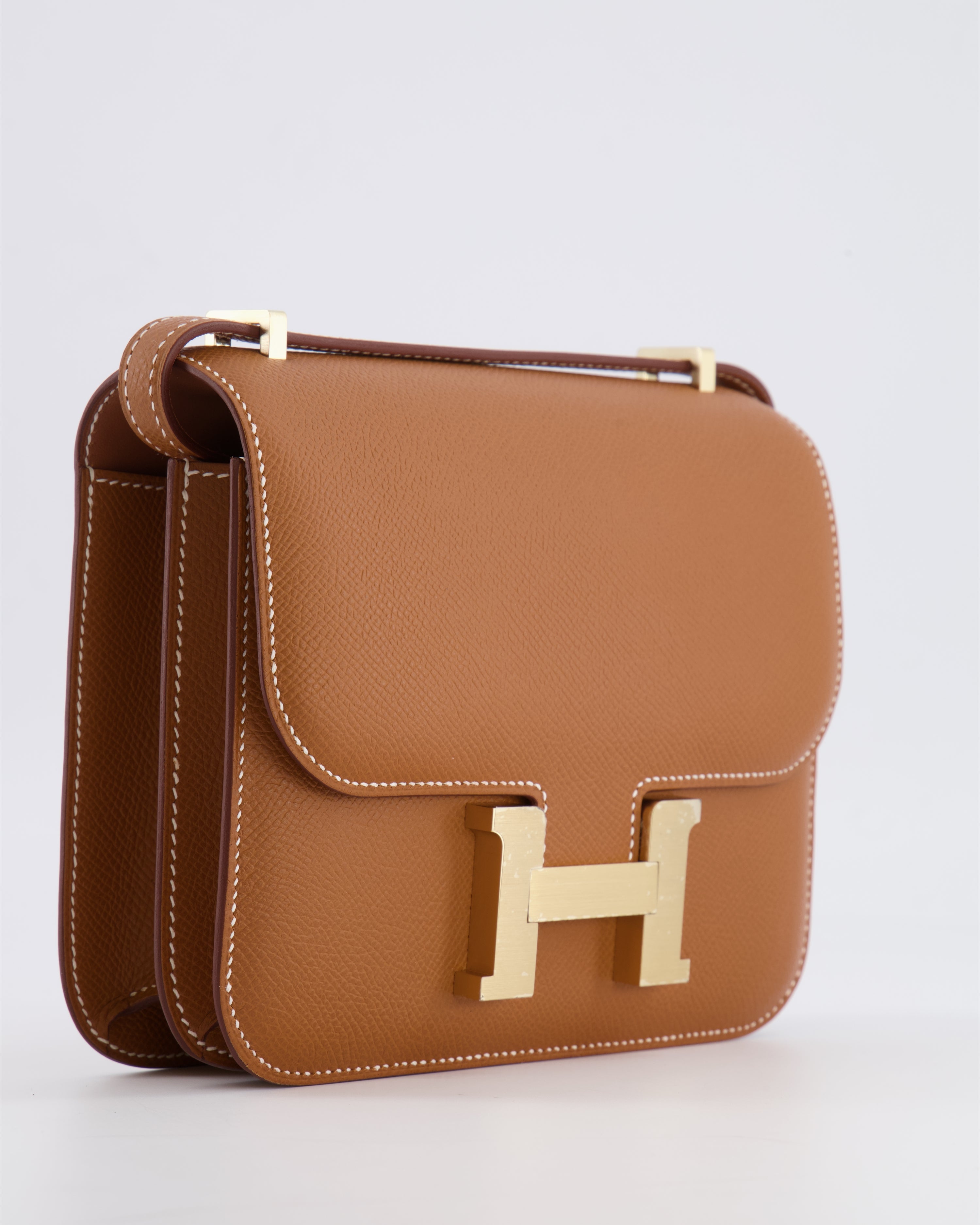 *Fire price “Hermès Constance III 18 Miroir Bag in Gold Epsom Leather with Brushed Permabrass Hardware