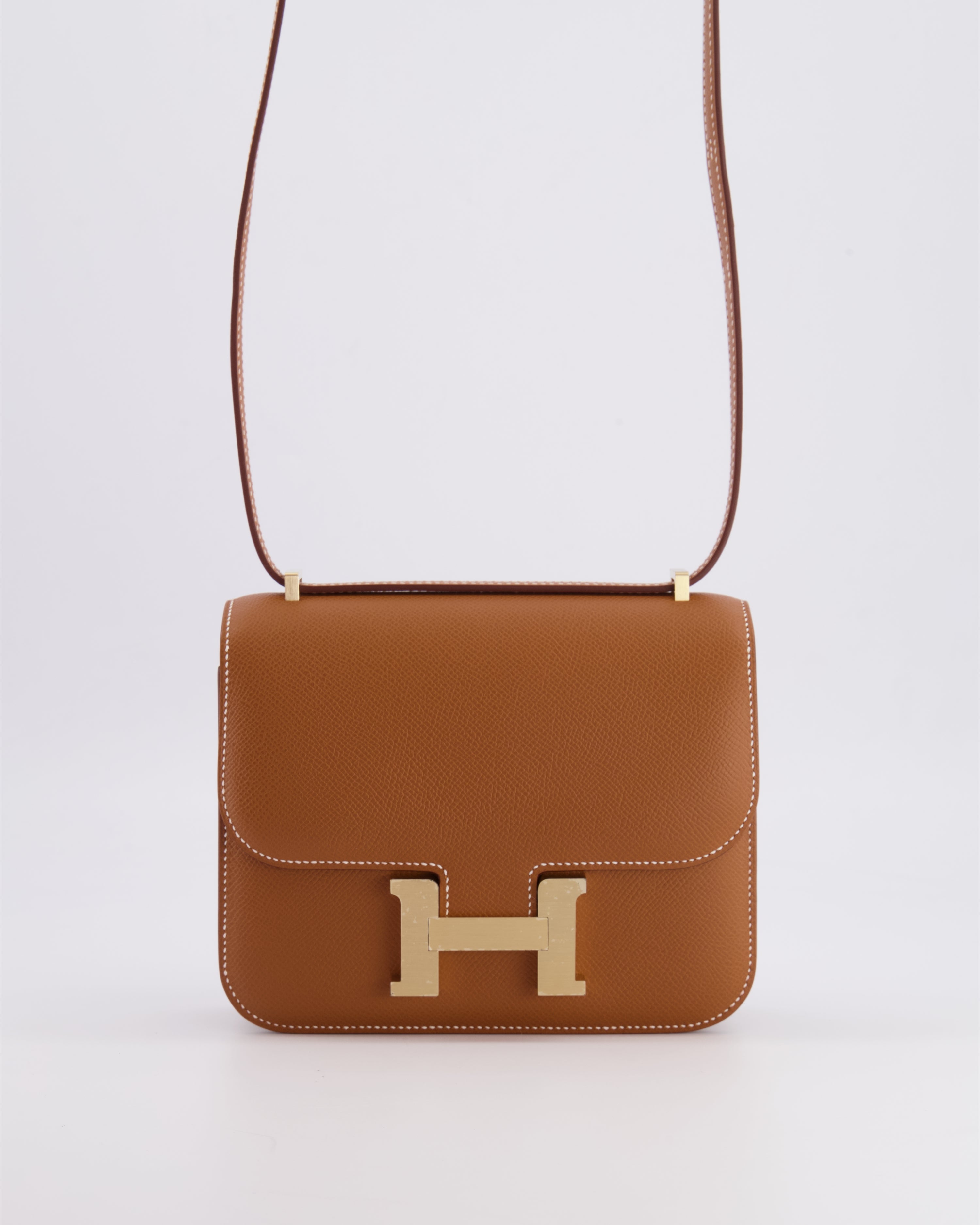 *Fire price “Hermès Constance III 18 Miroir Bag in Gold Epsom Leather with Brushed Permabrass Hardware