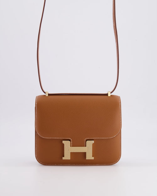 *Fire price “Hermès Constance III 18 Miroir Bag in Gold Epsom Leather with Brushed Permabrass Hardware