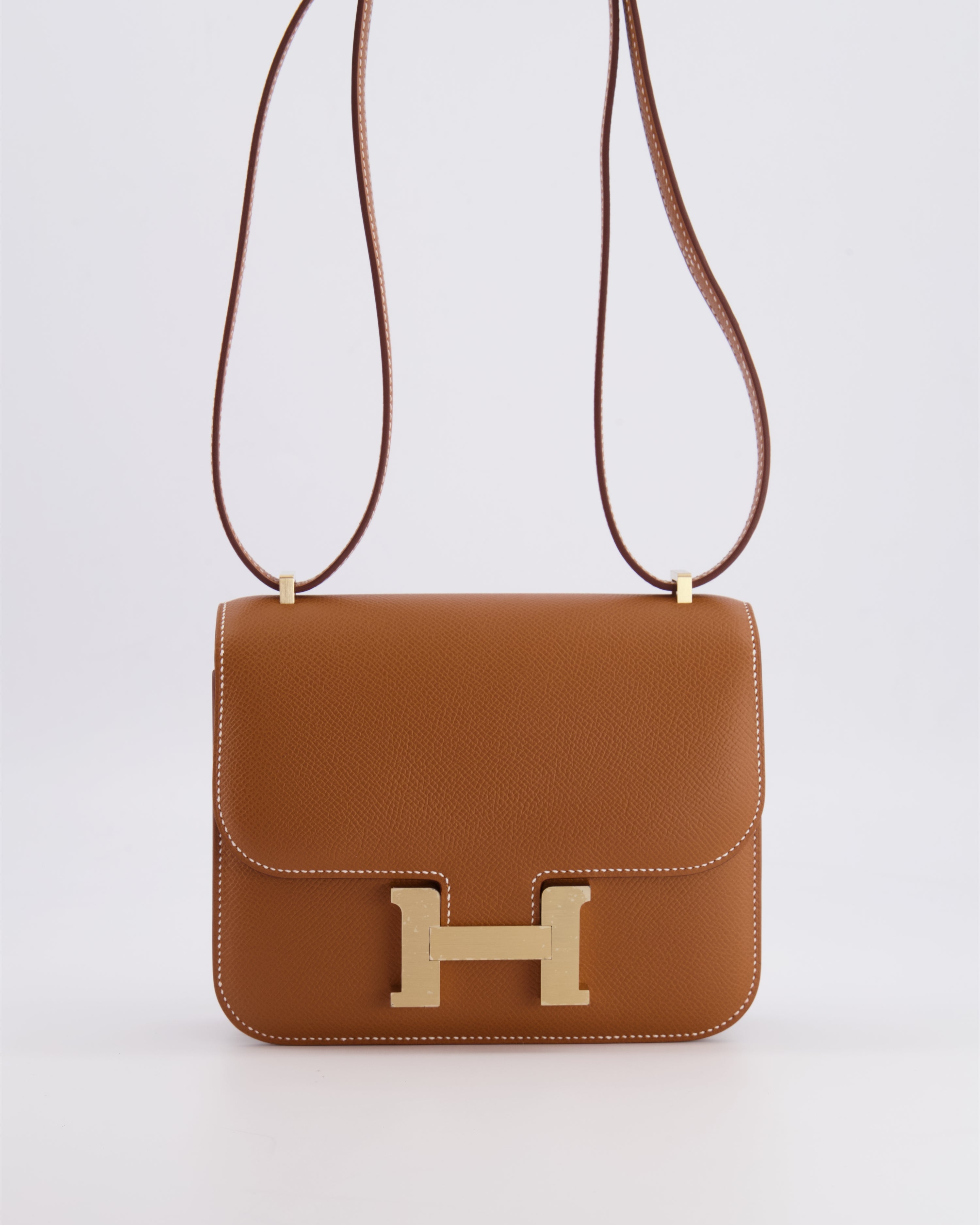 *Fire price “Hermès Constance III 18 Miroir Bag in Gold Epsom Leather with Brushed Permabrass Hardware