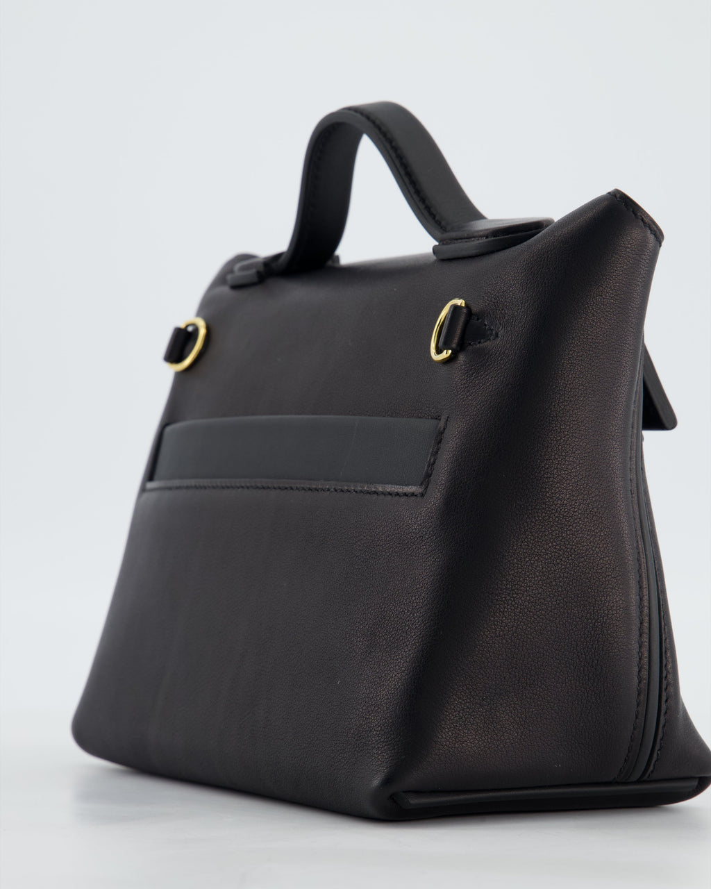 *RARE* Hermès 24/24 21 Bag in Noir Volupto and Noir Swift Leather with Gold Hardware
