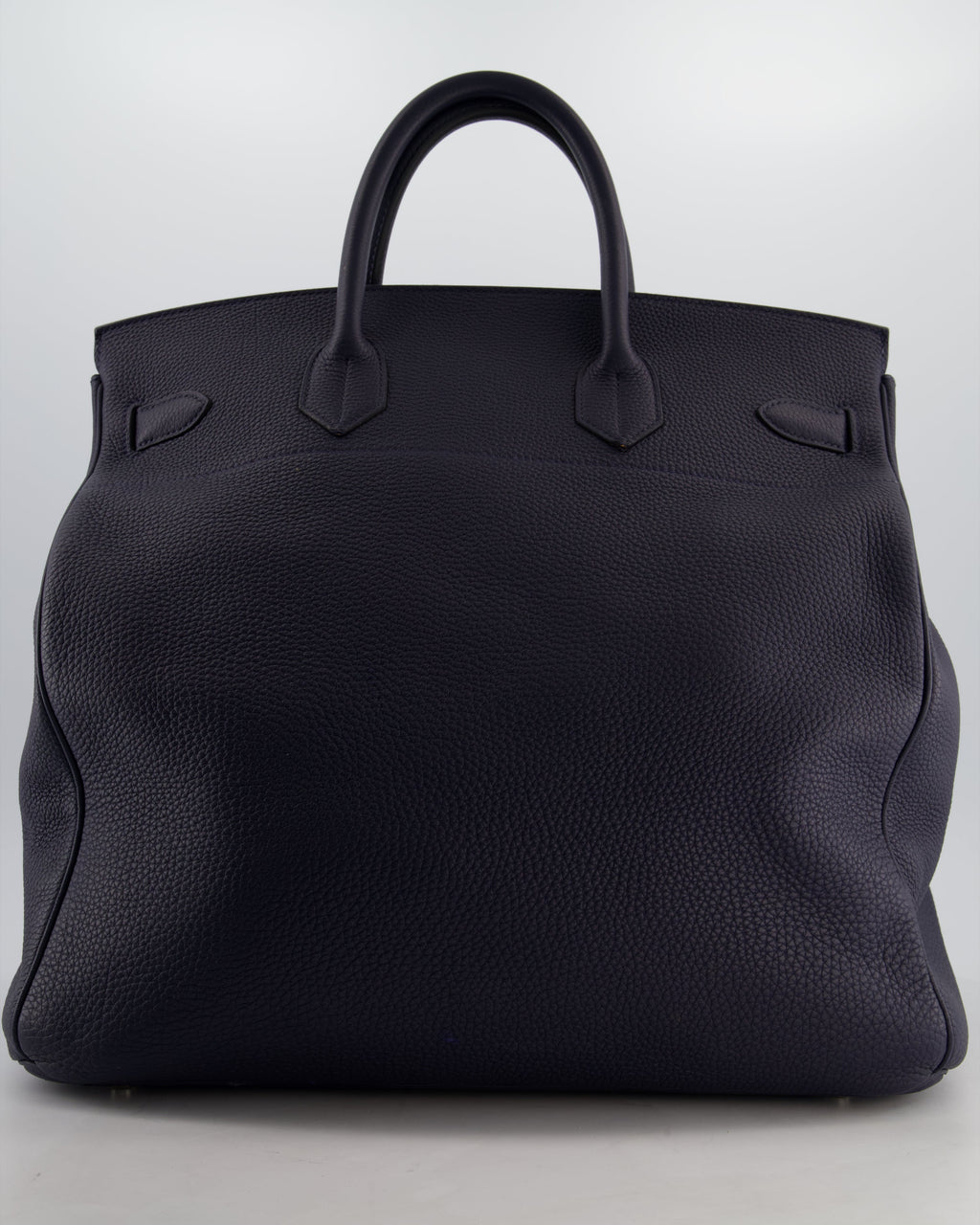 *RARE* Hermès HAC Bag 40 in Bleu Abysse Togo Leather With Palladium Hardware