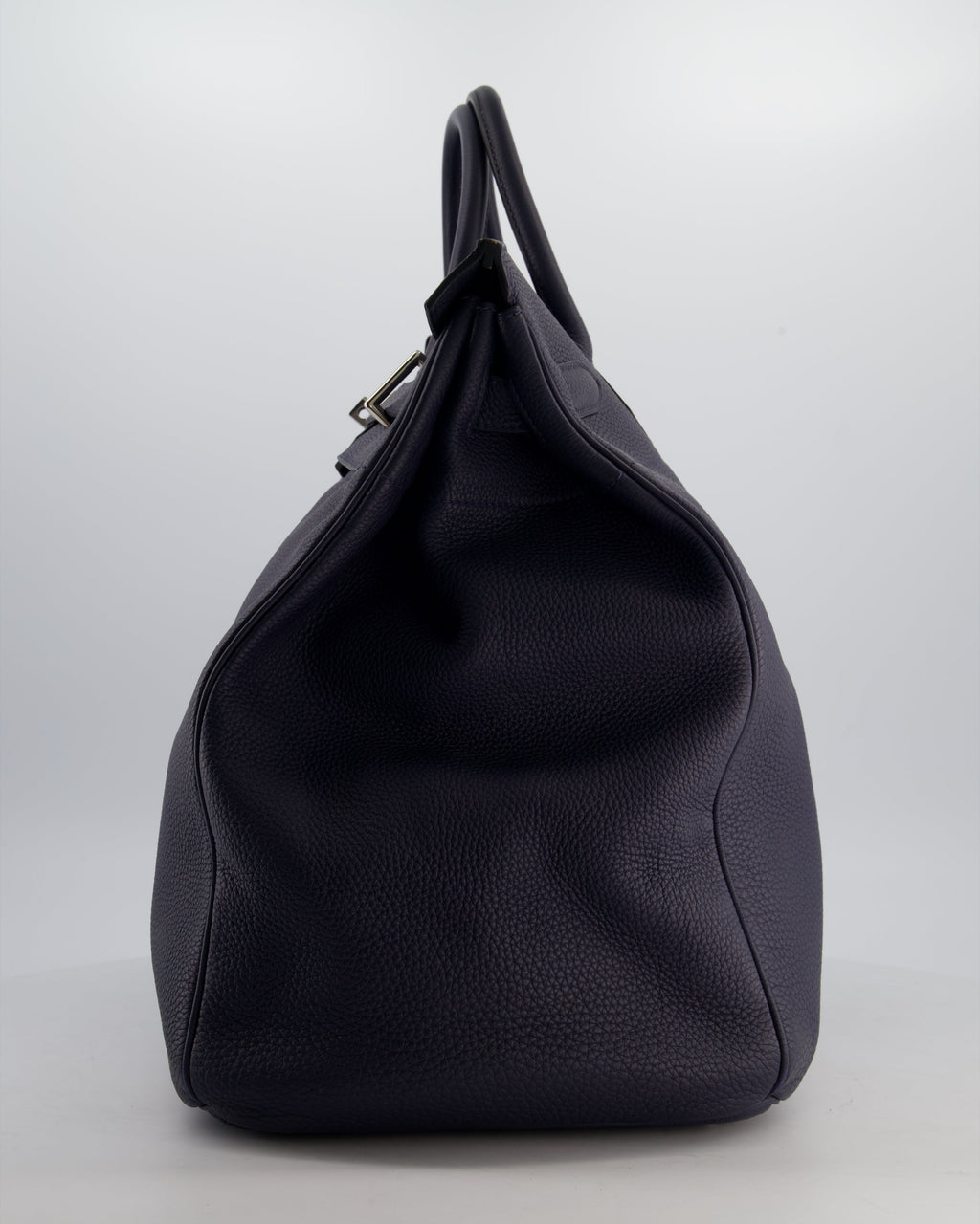 *RARE* Hermès HAC Bag 40 in Bleu Abysse Togo Leather With Palladium Hardware