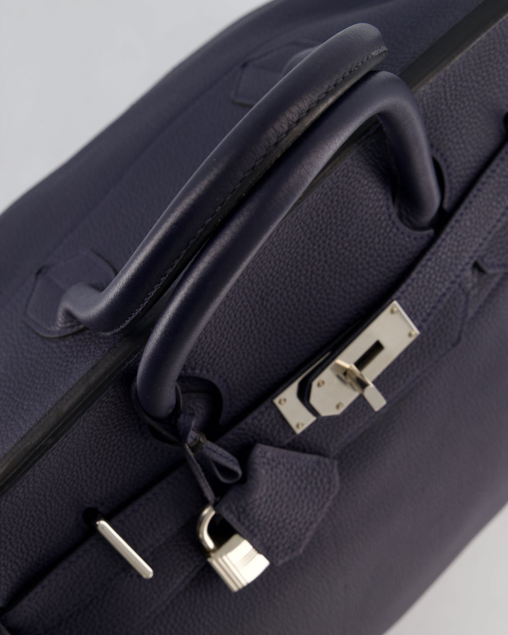 *RARE* Hermès HAC Bag 40 in Bleu Abysse Togo Leather With Palladium Hardware