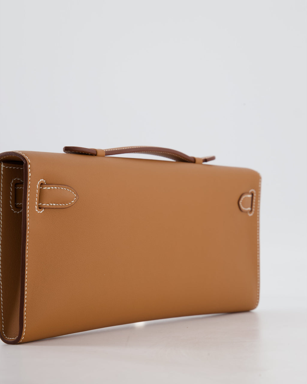 *HOT & RARE* Hermès Kelly Cut Bag in Gold Swift Leather with Palladium Hardware