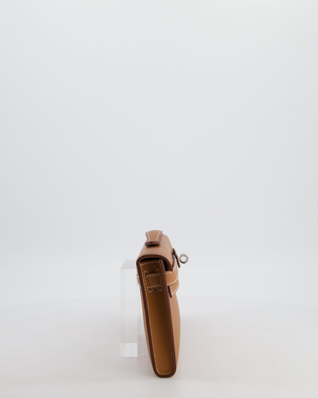 *HOT & RARE* Hermès Kelly Cut Bag in Gold Swift Leather with Palladium Hardware