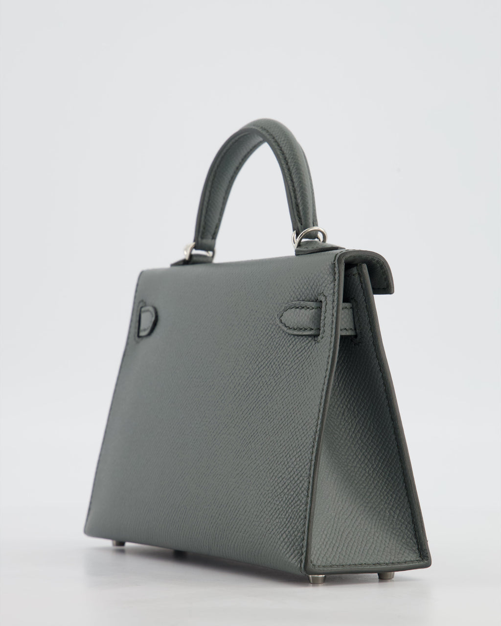 Hermès Mini Kelly II 20 Bag in Vert Amande Epsom Leather with Palladium Hardware