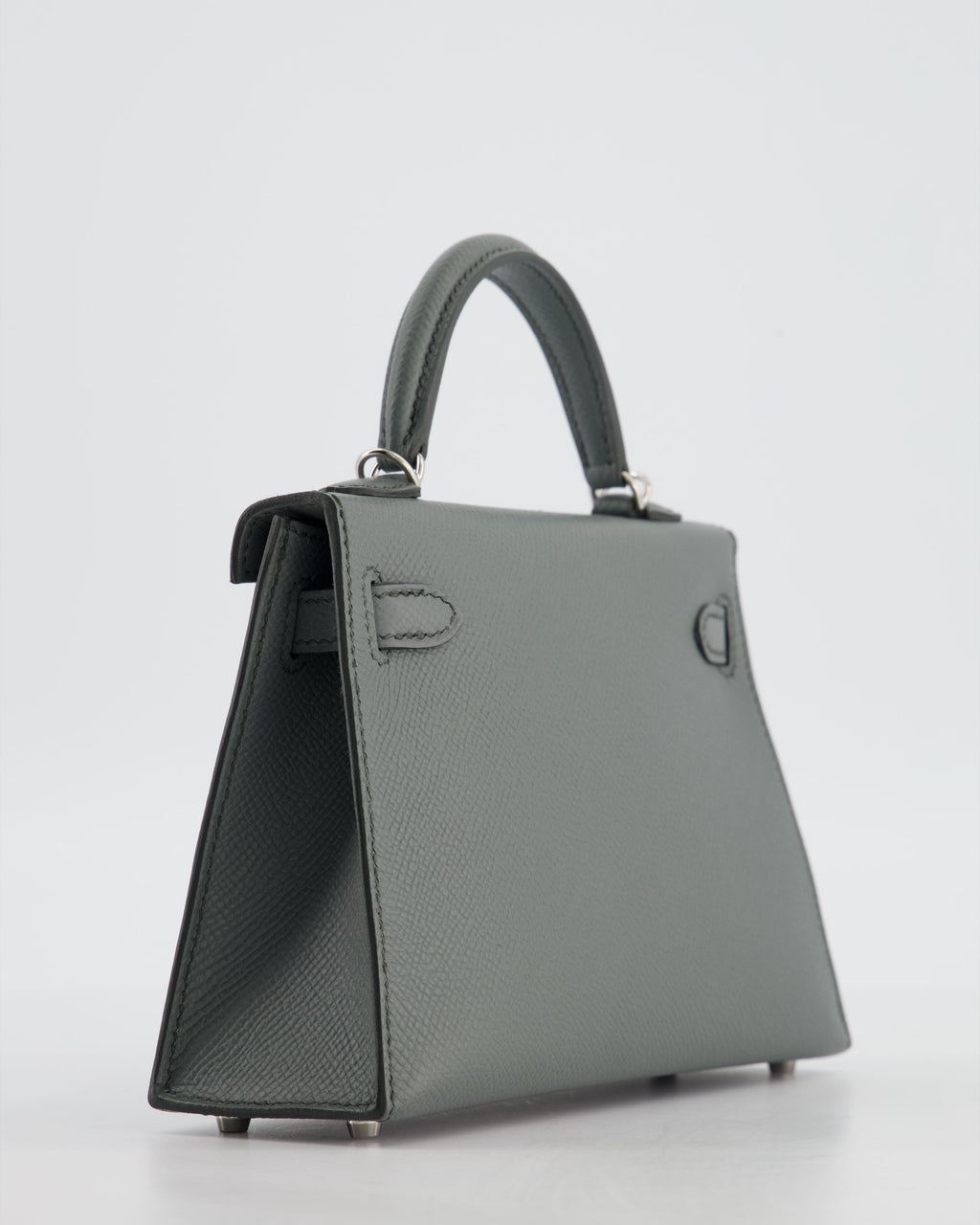 Hermès Mini Kelly II 20 Bag in Vert Amande Epsom Leather with Palladium Hardware