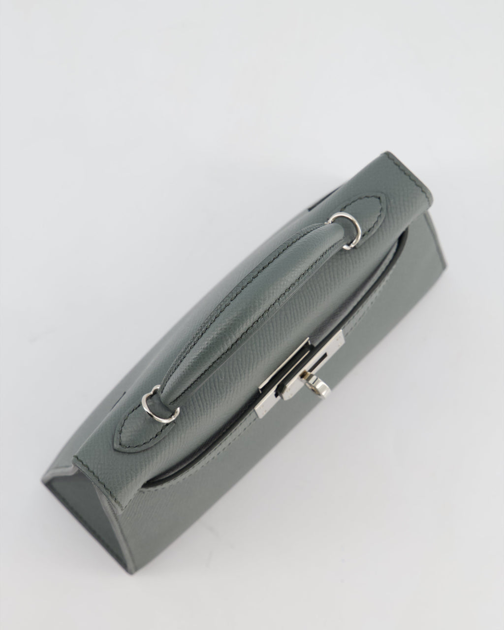 Hermès Mini Kelly II 20 Bag in Vert Amande Epsom Leather with Palladium Hardware