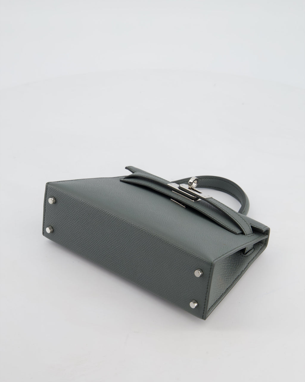 Hermès Mini Kelly II 20 Bag in Vert Amande Epsom Leather with Palladium Hardware
