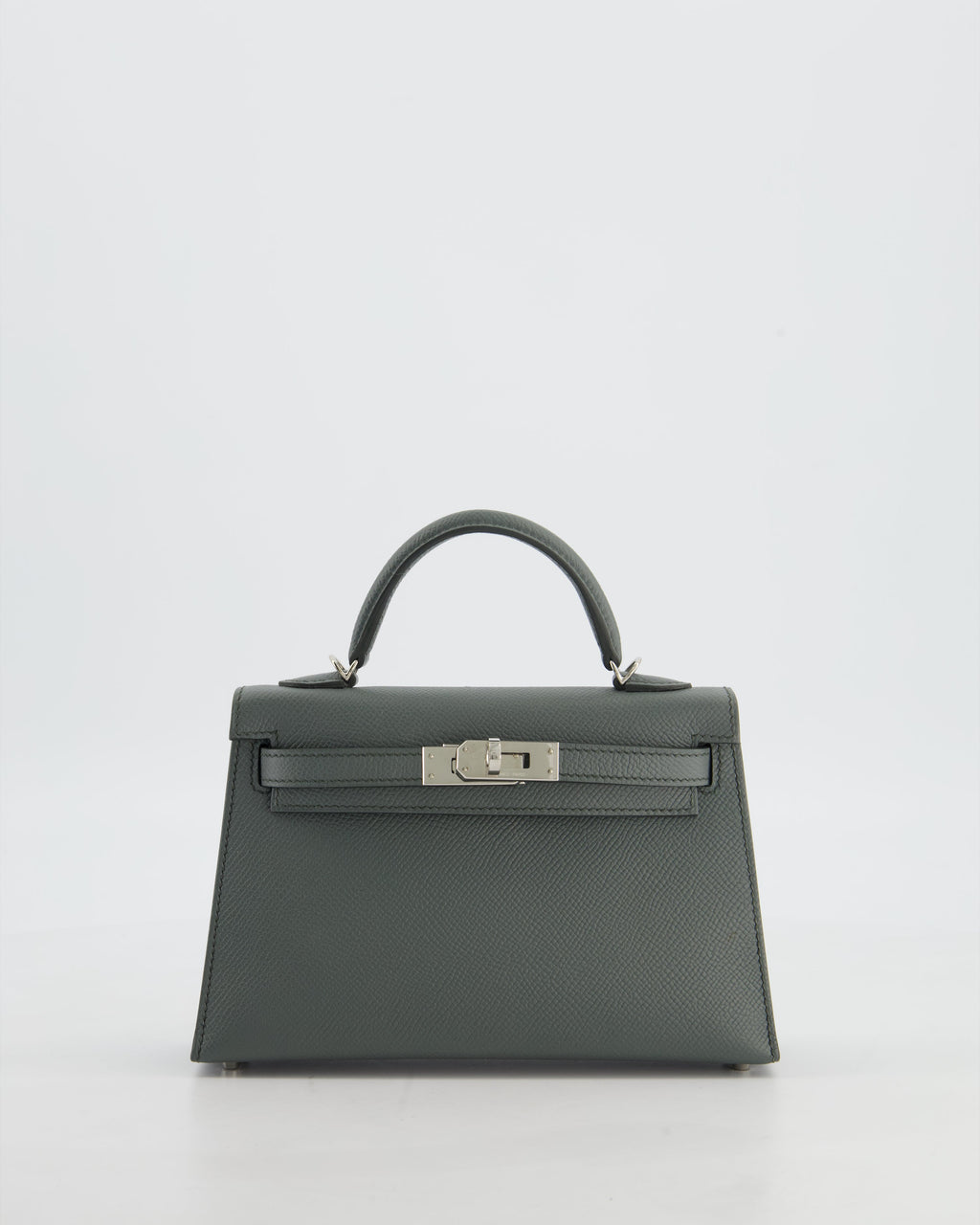 Hermès Mini Kelly II 20 Bag in Vert Amande Epsom Leather with Palladium Hardware