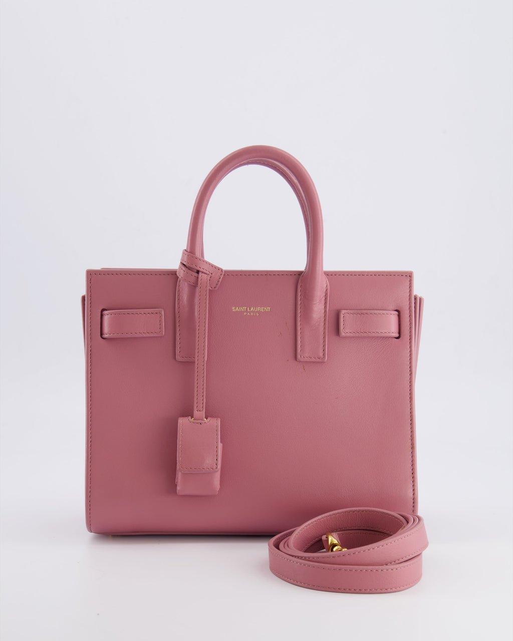Saint Laurent Pink Leather Small Sac De Jour Bag with Gold Hardware RRP £2,040