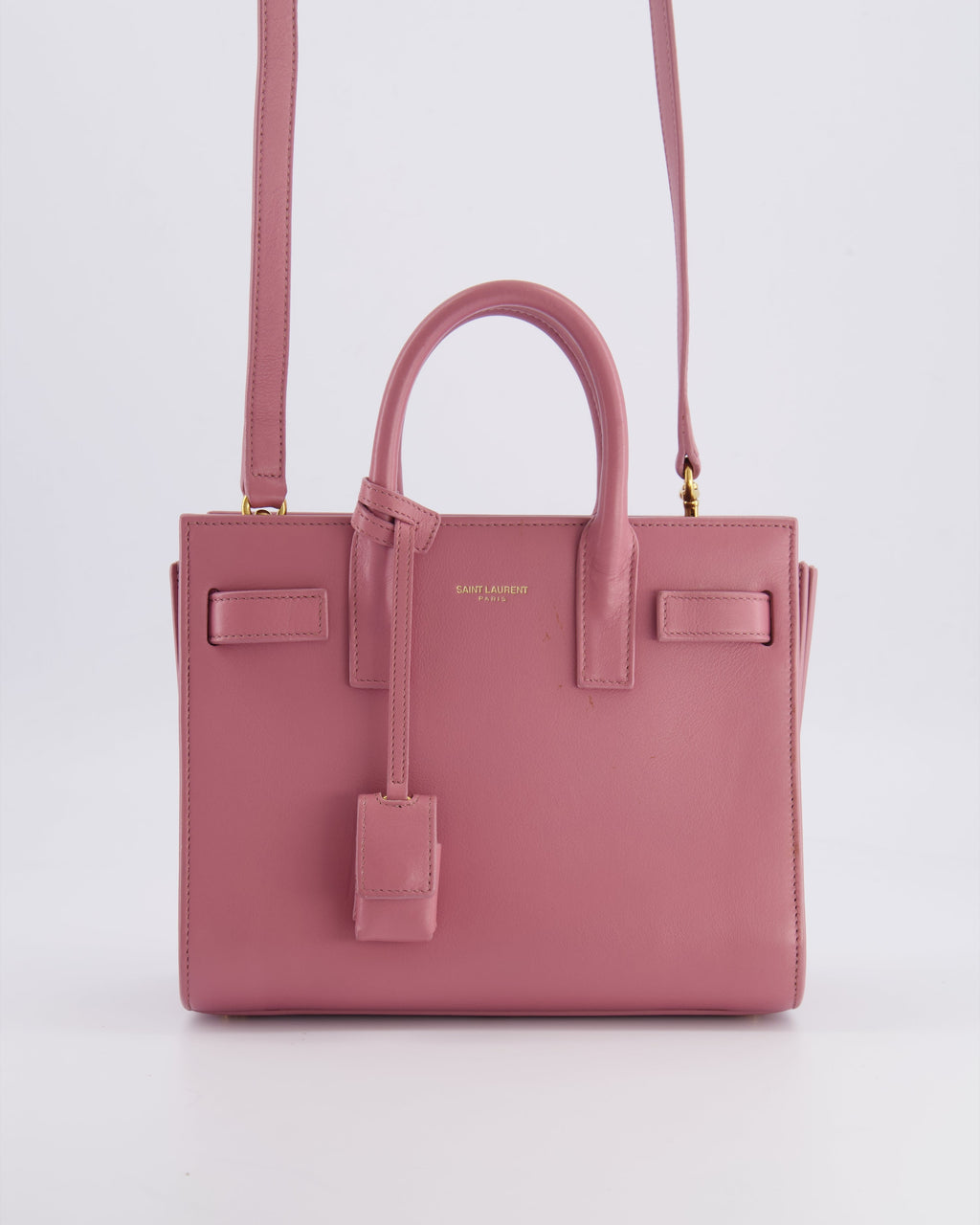 Saint Laurent Pink Leather Small Sac De Jour Bag with Gold Hardware RRP £2,040