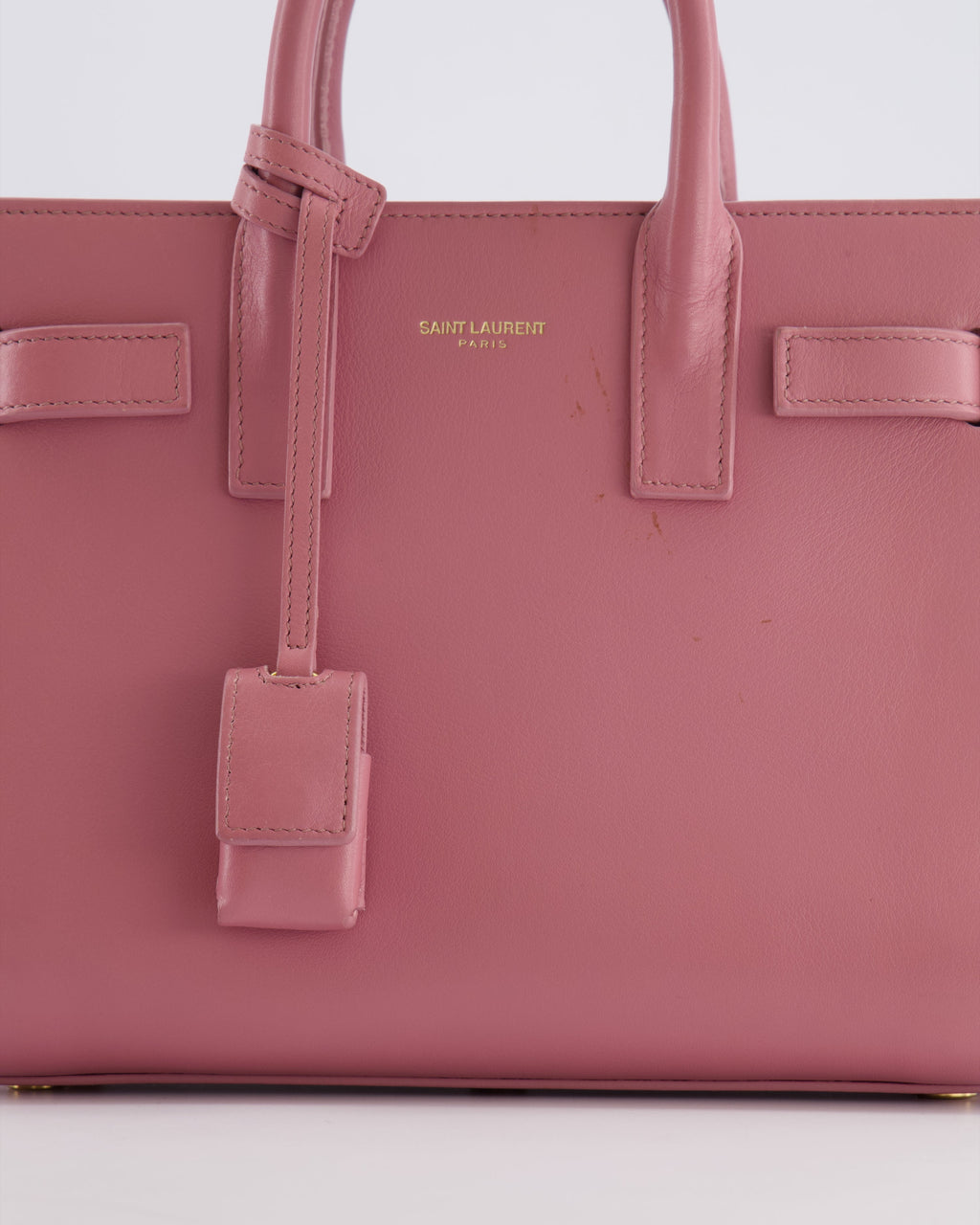 Saint Laurent Pink Leather Small Sac De Jour Bag with Gold Hardware RRP £2,040