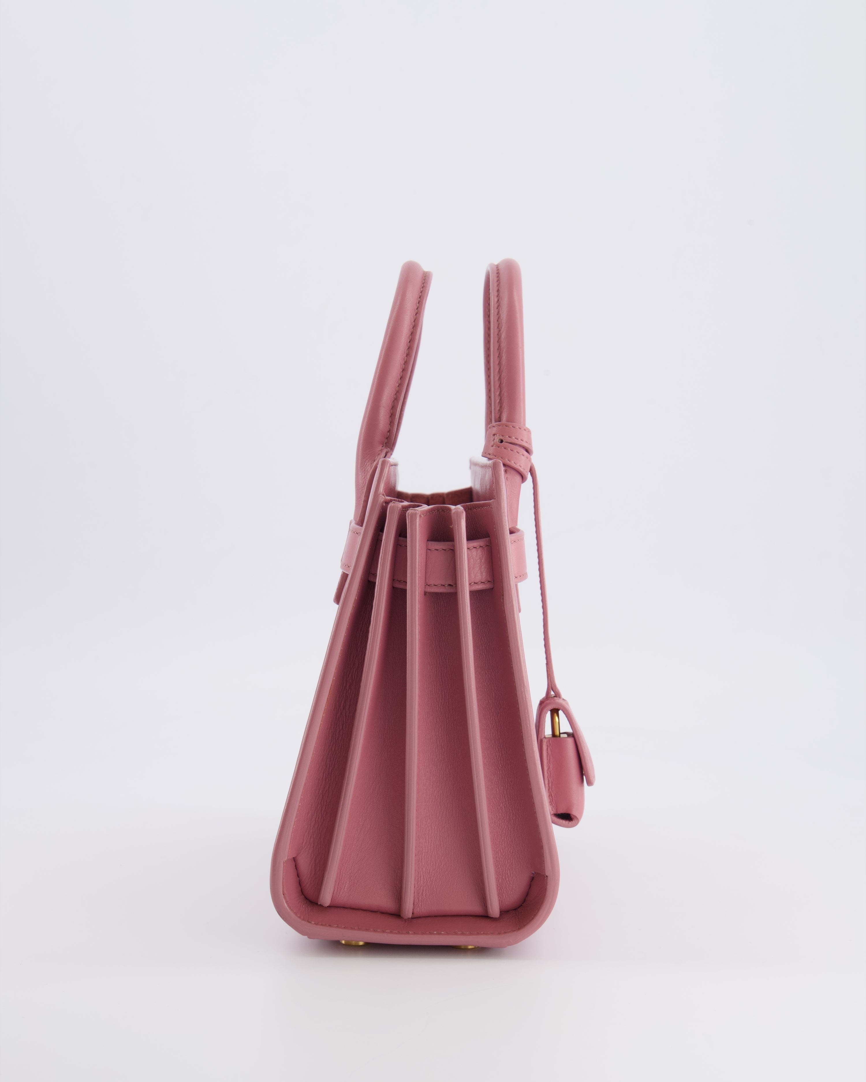 Saint Laurent Pink Leather Small Sac De Jour Bag with Gold Hardware RRP £2,040