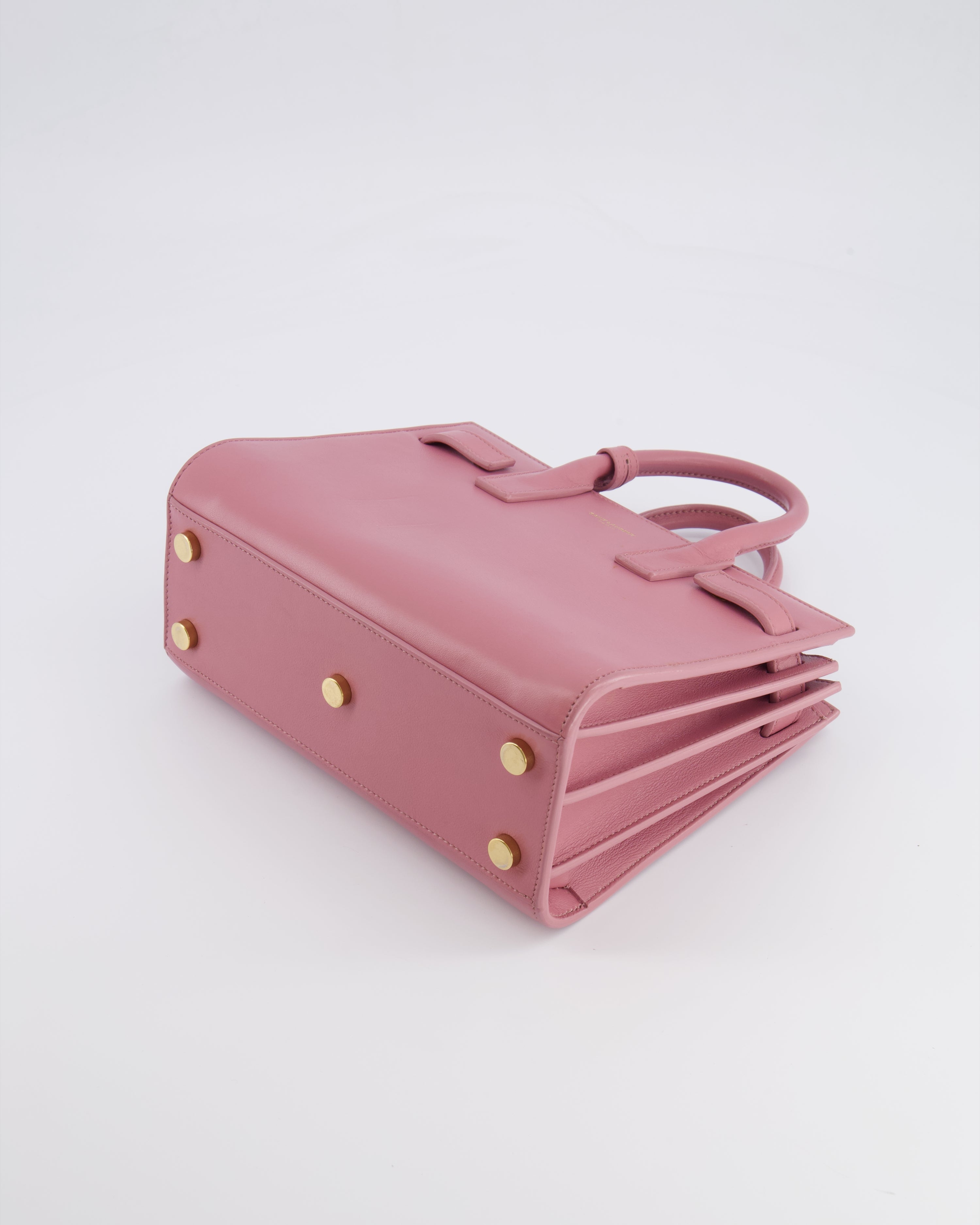 Saint Laurent Pink Leather Small Sac De Jour Bag with Gold Hardware RRP £2,040