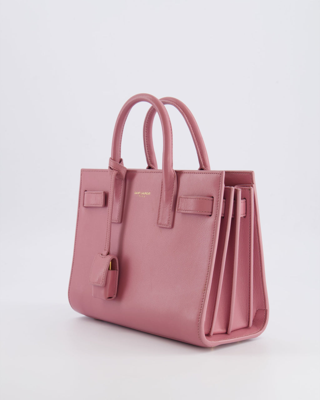 Saint Laurent Pink Leather Small Sac De Jour Bag with Gold Hardware RRP £2,040