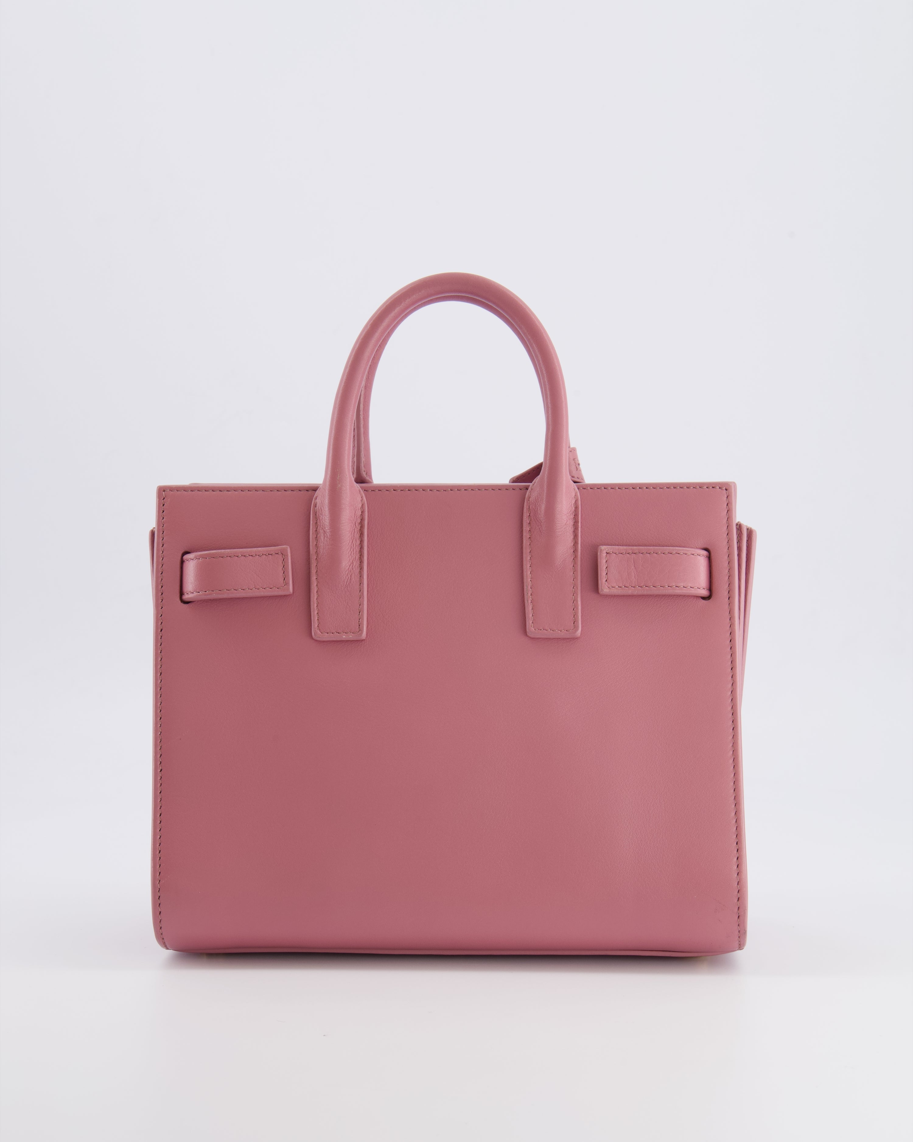Saint Laurent Pink Leather Small Sac De Jour Bag with Gold Hardware RRP £2,040