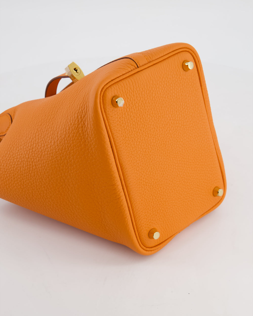 *HOT & RARE* Hermès Picotin Lock 18 Bag in Orange H Taurillon Clemence Leather with Gold Hardware