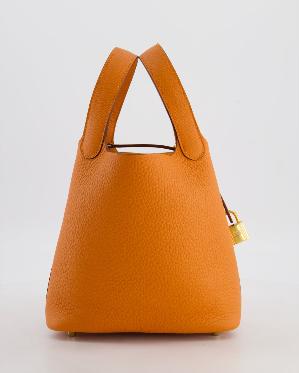 *HOT & RARE* Hermès Picotin Lock 18 Bag in Orange H Taurillon Clemence Leather with Gold Hardware