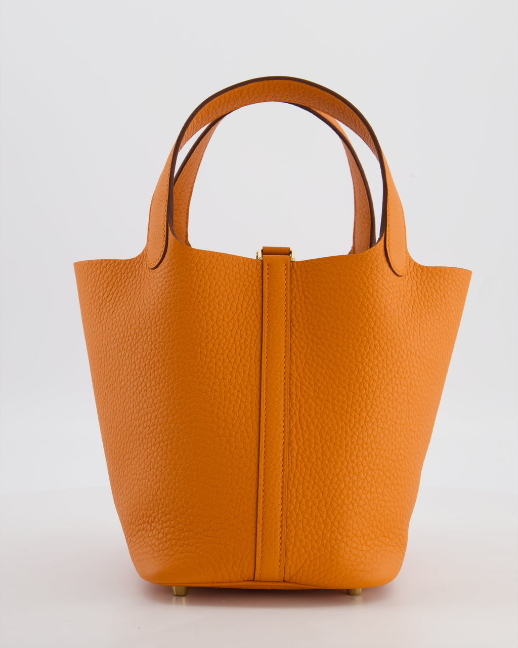 *HOT & RARE* Hermès Picotin Lock 18 Bag in Orange H Taurillon Clemence Leather with Gold Hardware