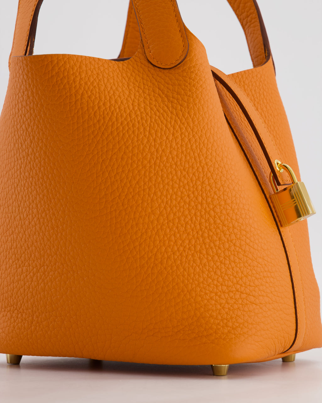 *HOT & RARE* Hermès Picotin Lock 18 Bag in Orange H Taurillon Clemence Leather with Gold Hardware