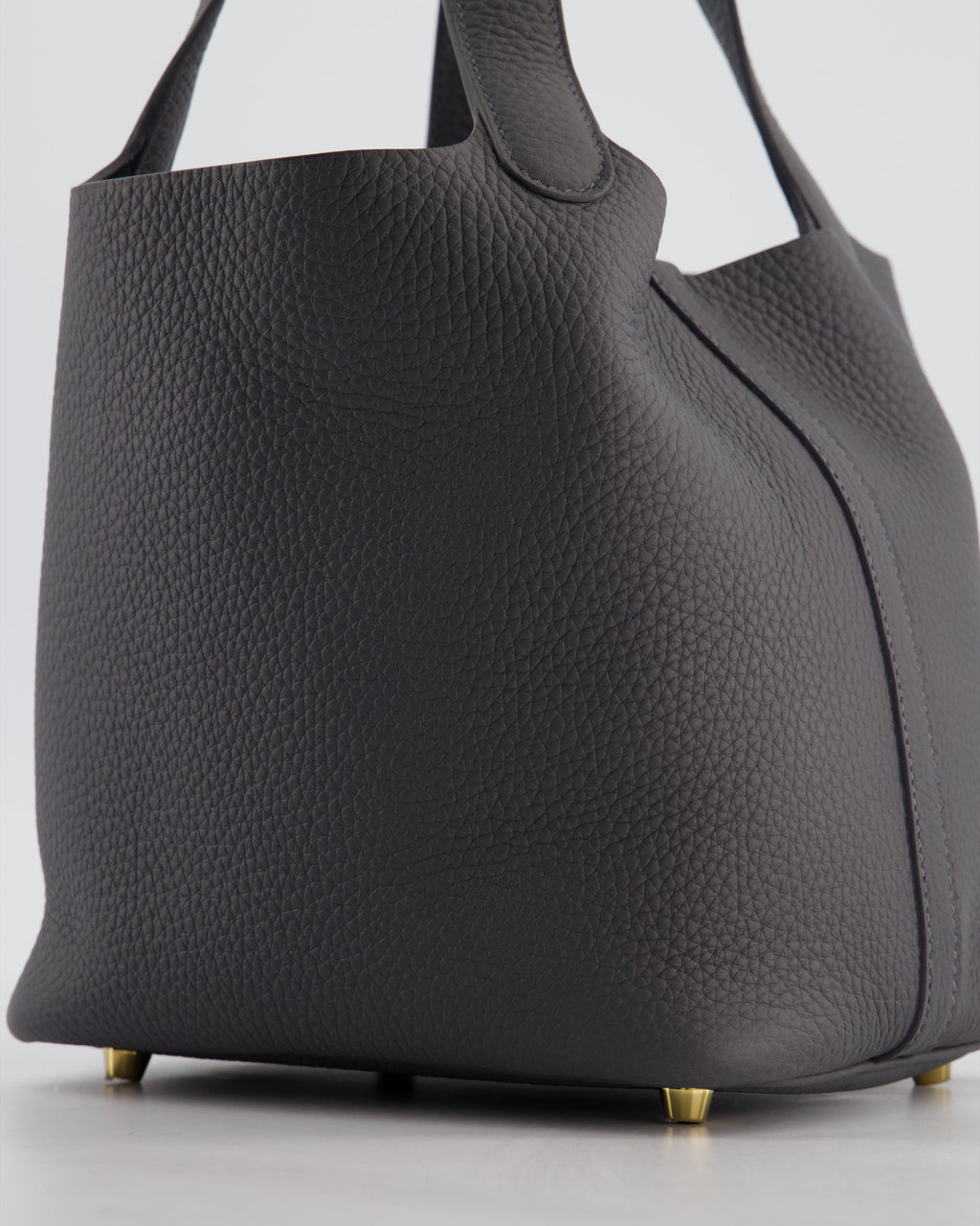 Hermès Picotin Lock 18 Bag in Ardoise Clemence Leather with Permabrass Hardware