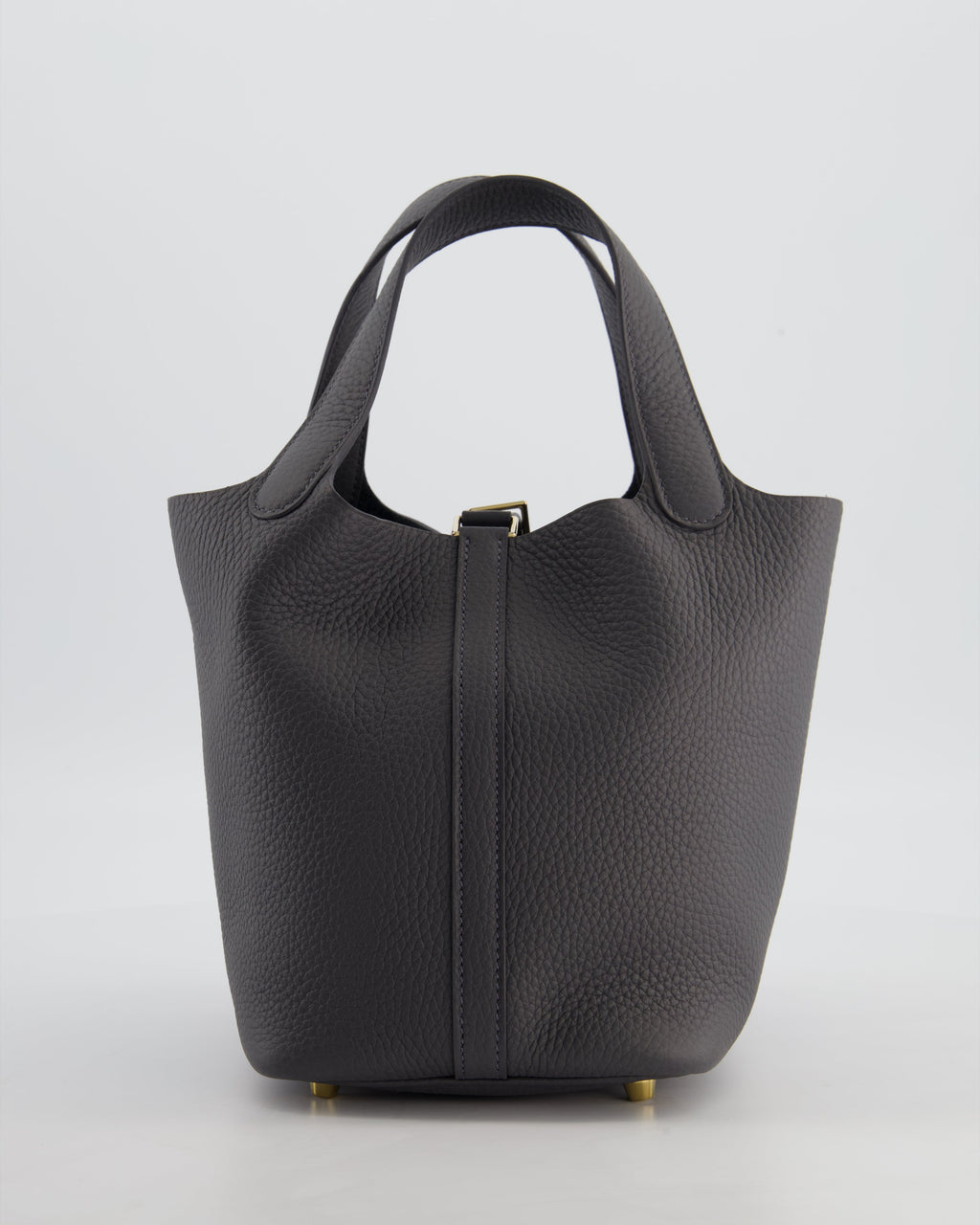 Hermès Picotin Lock 18 Bag in Ardoise Clemence Leather with Permabrass Hardware