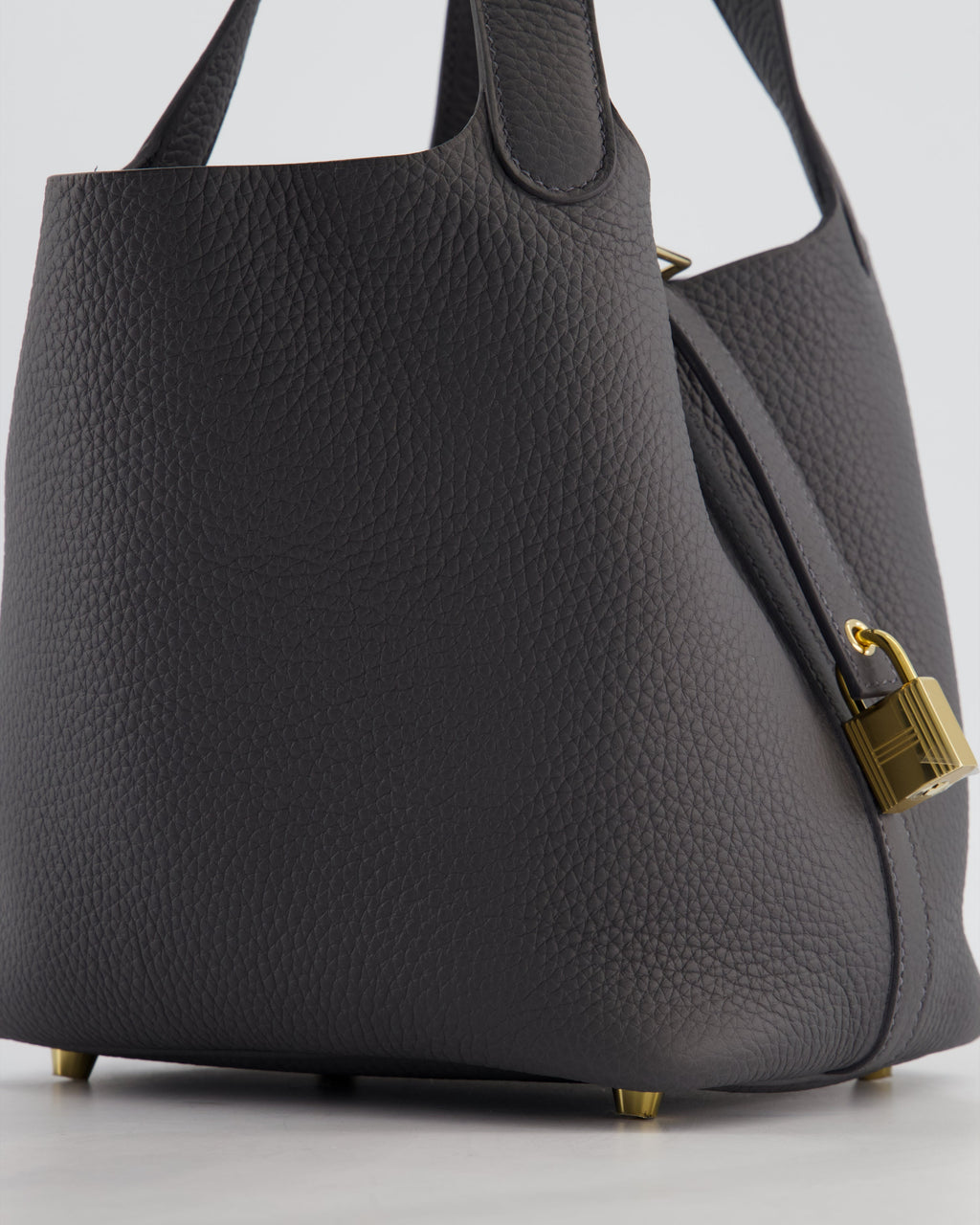 Hermès Picotin Lock 18 Bag in Ardoise Clemence Leather with Permabrass Hardware