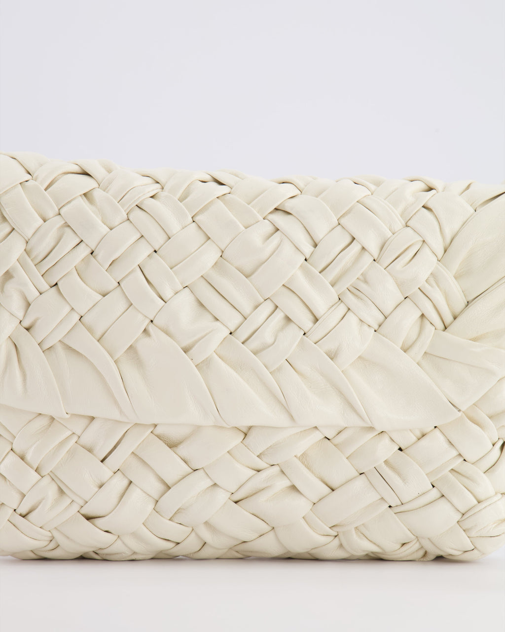 Bottega Veneta Bone White Small Kalimero Leather Citta Bag with Gold Hardware RRP £3,140