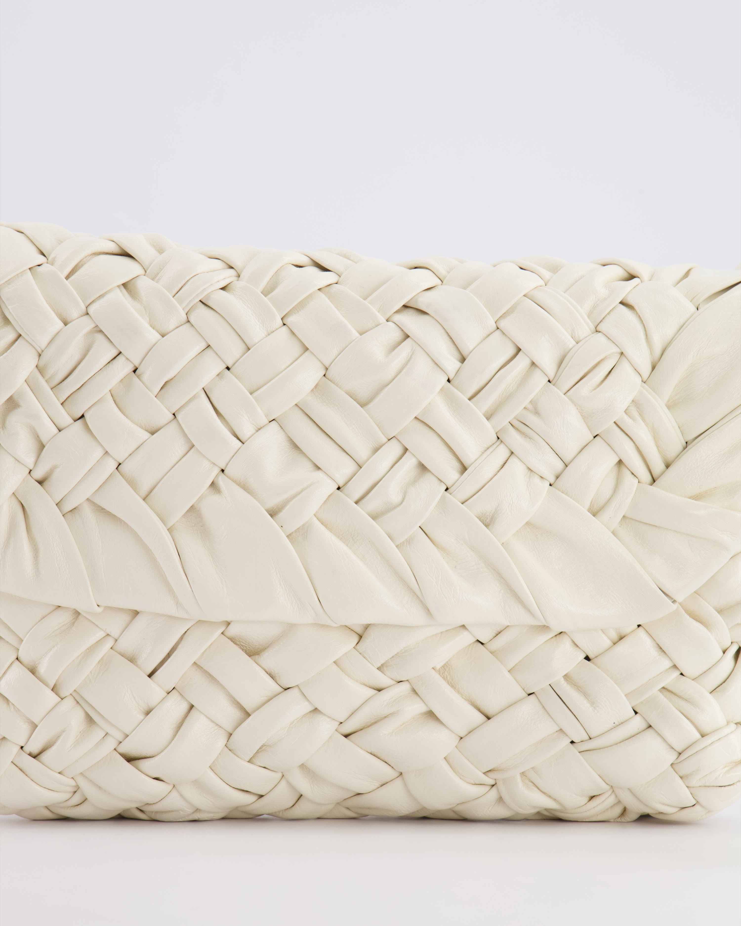 Bottega Veneta Bone White Small Kalimero Leather Citta Bag with Gold Hardware RRP £3,140